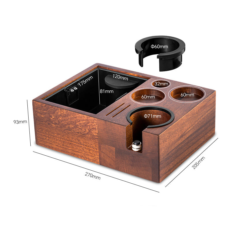 Stainless Steel Espresso Accessories Organizer & Knock Box - Barista Tool Storage for Coffee Machine Accessories - Perfect for Home & Café Use