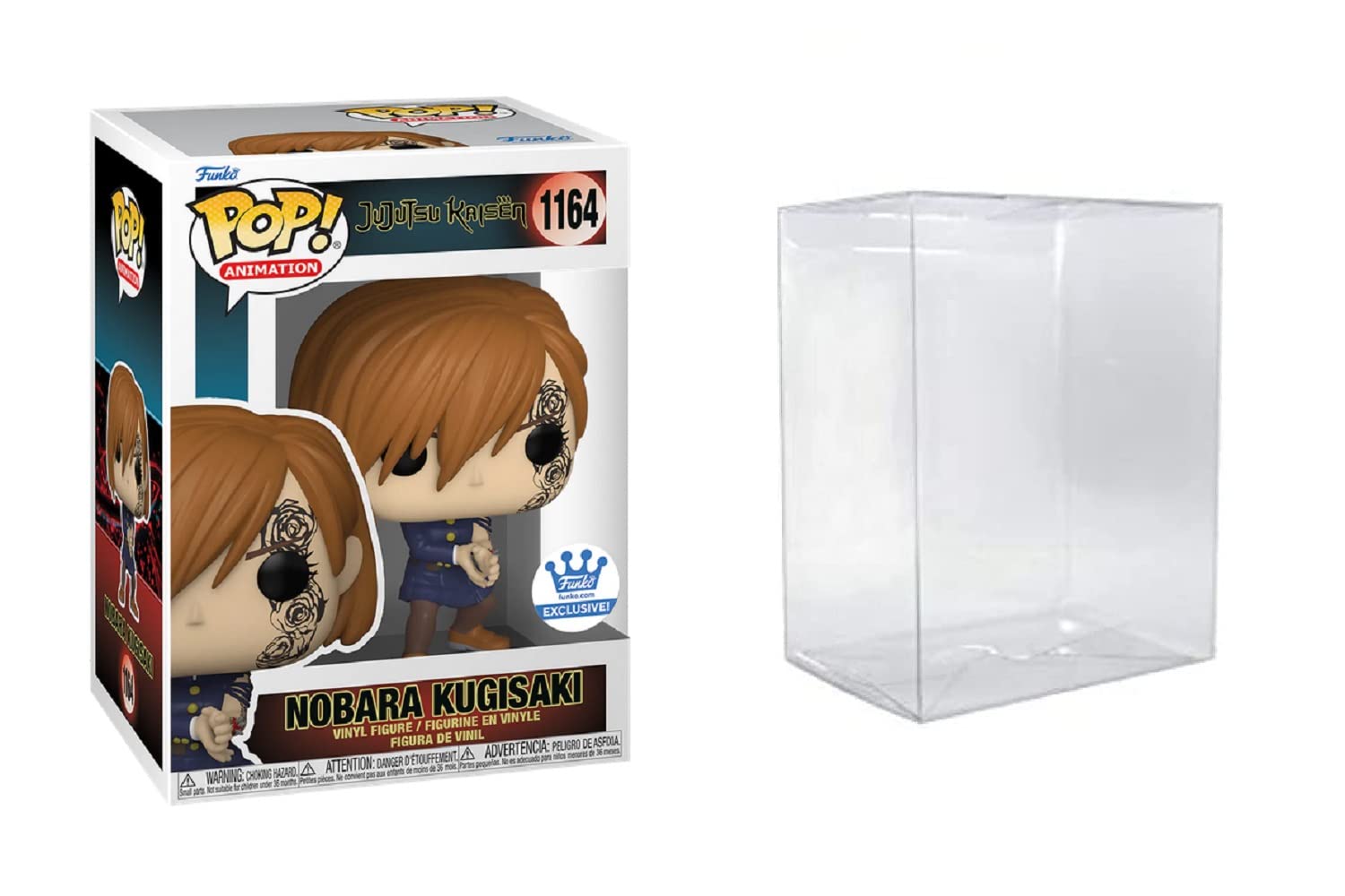 Funko Pop! Jujutsu Kaisen Nobara Kugisaki in Fight Stance #1164 Exclusive Vinyl Figure with Pop Protector - Anime Collectible for Display & Protection