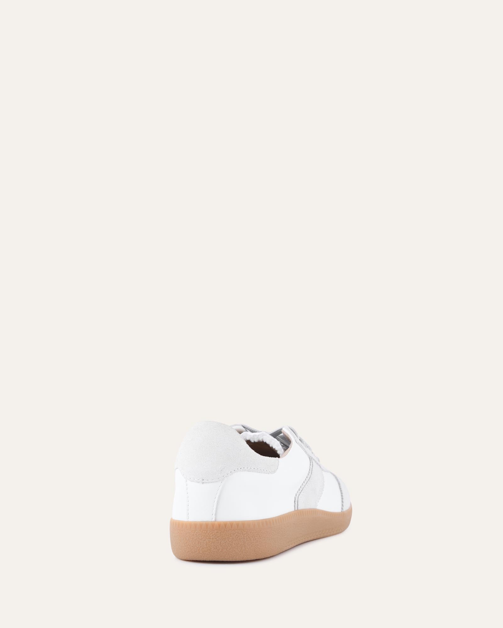 LOLA White & Grey Leather Sneakers for Women - Comfortable Casual Walking Shoes for Everyday Wear, Gym, and Travel