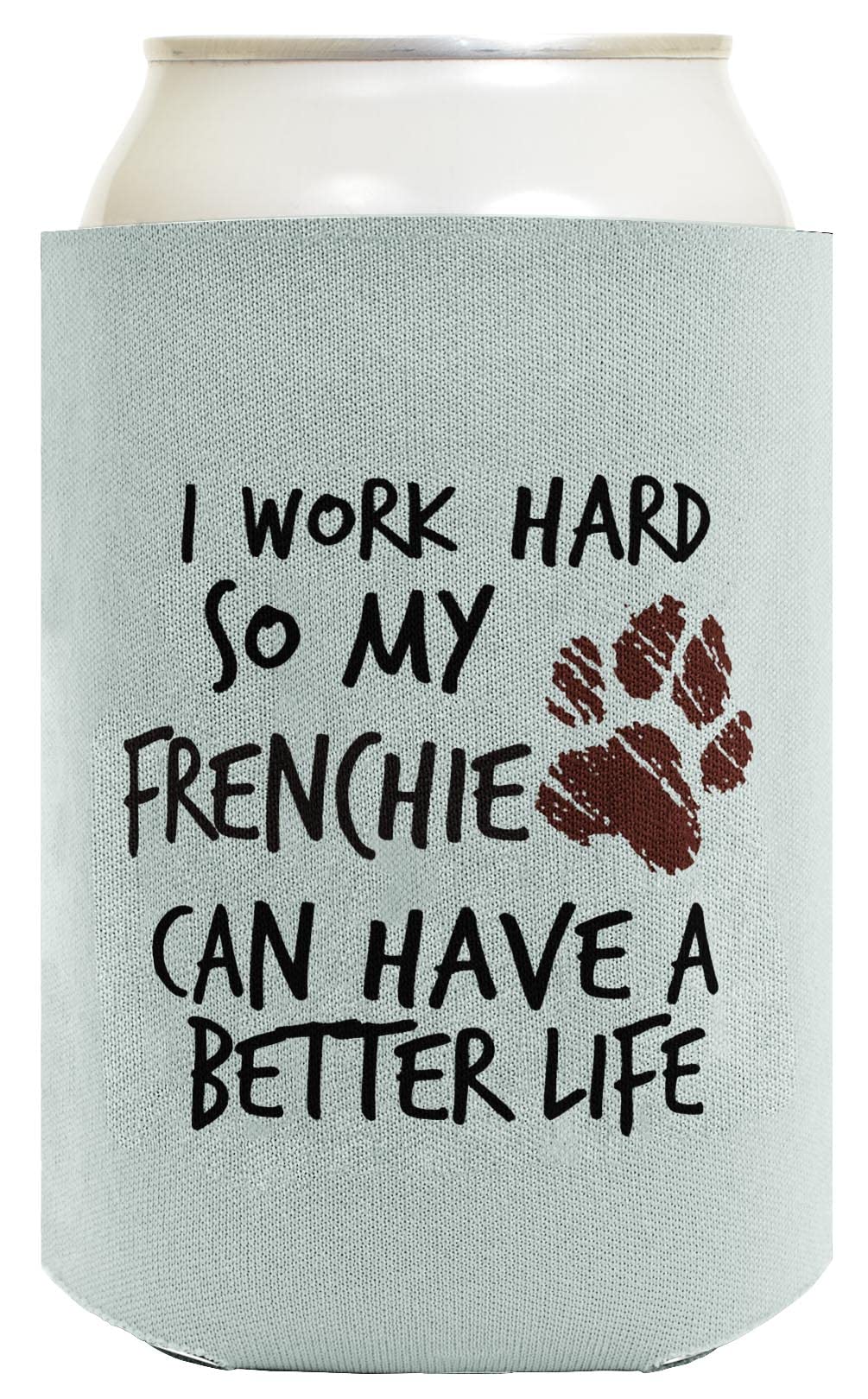 96-Pack Dog Paw Print Can Coolers - Insulated Beer & Soda Covers for Dog Lovers, Perfect for BBQ, Parties & Outdoor Activities with Your Frenchie