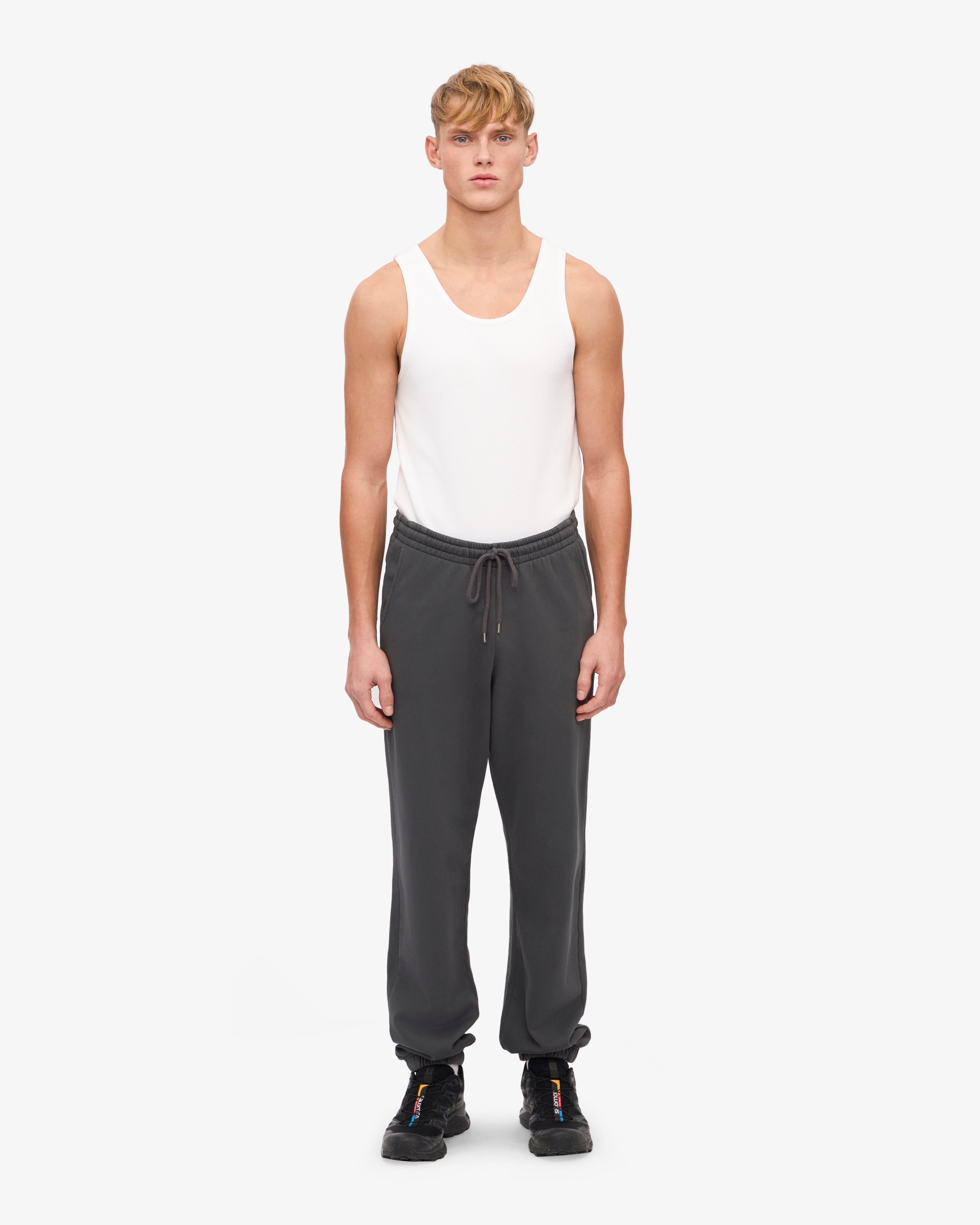 Organic Cotton Sweatpants for Women & Men - Soft Lava Grey Joggers for Lounge & Workout - Eco-Friendly Comfort Pants for Yoga, Running & Casual Wear