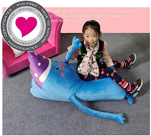 Ergonomic Kids Bean Bag Chair - Comfortable & Supportive for Children's Lounging & Relaxation - Soft & Durable Blue Bean Bag - Perfect for Playrooms, Bedrooms & Reading Nooks (One Size)