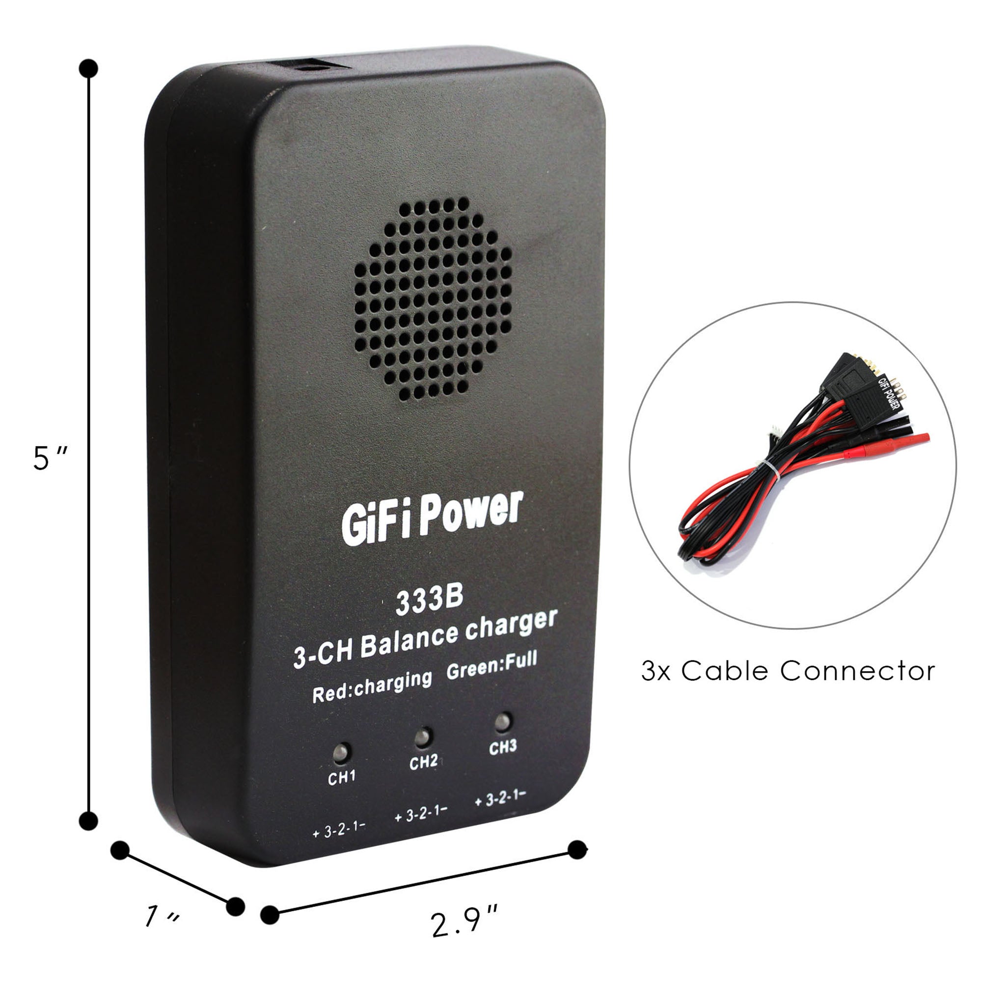 3 in 1 Battery Balance Charger for Yuneec Breeze LiPo Batteries - Fast Charging RC Drone Accessory with LCD Display - Perfect for DJI, Hubsan, and Syma Drones (Home & Outdoor Use)