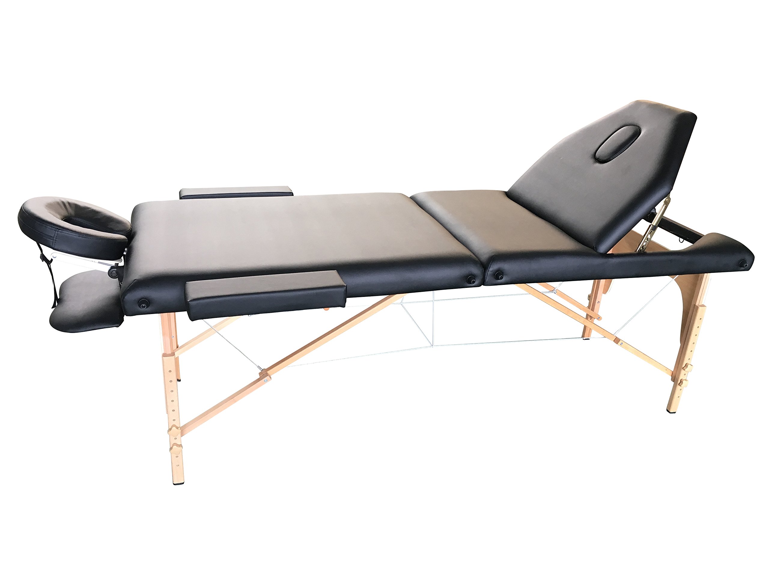 Premium 3-Fold Portable Massage Table - High-Quality PU Leather Reiki Massage Bed for Home & Professional Use - Perfect for Therapists, Spas & Relaxation