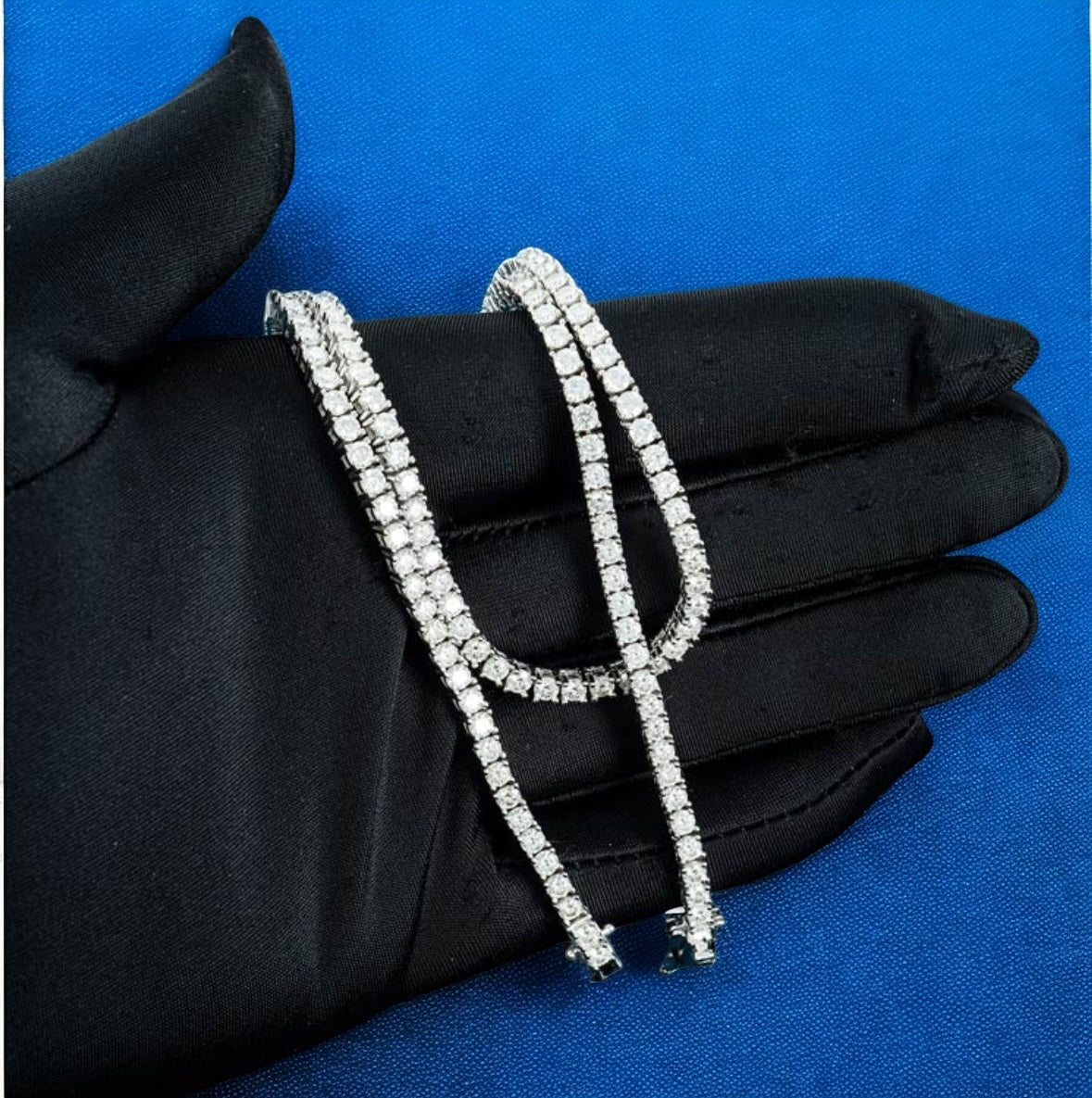 3mm VVS Moissanite .925 Sterling Silver Tennis Chain Necklace for Women - Durable Cubic Zirconia Jewelry for Everyday Wear, Party & Special Occasions