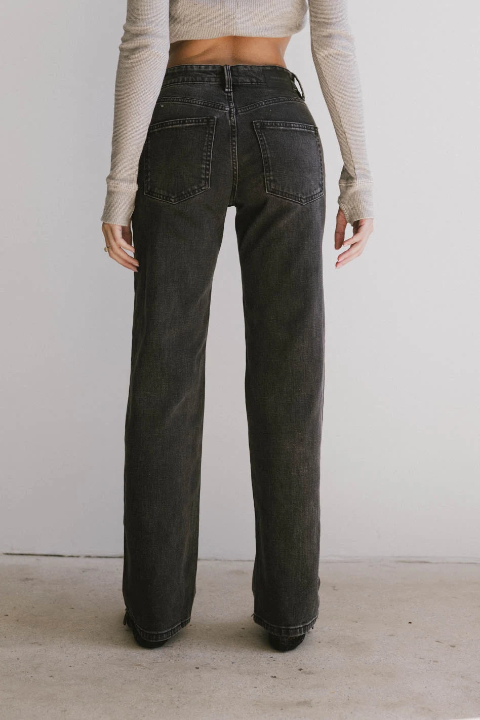 Frank and Oak Courtney Loose Fit Black Denim Jeans for Men | Comfortable Relaxed Fit Stretch Denim Pants | Perfect for Casual Wear, Weekend Outings & Office Fridays