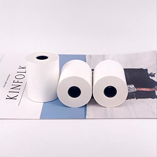 80mm Thermal Sticker Paper Roll - 3 Pack Self-Adhesive White Label Rolls for Peripage A3 Mini Pocket Printer - Perfect for Shipping Labels, Barcode Stickers & Photo Notes Printing