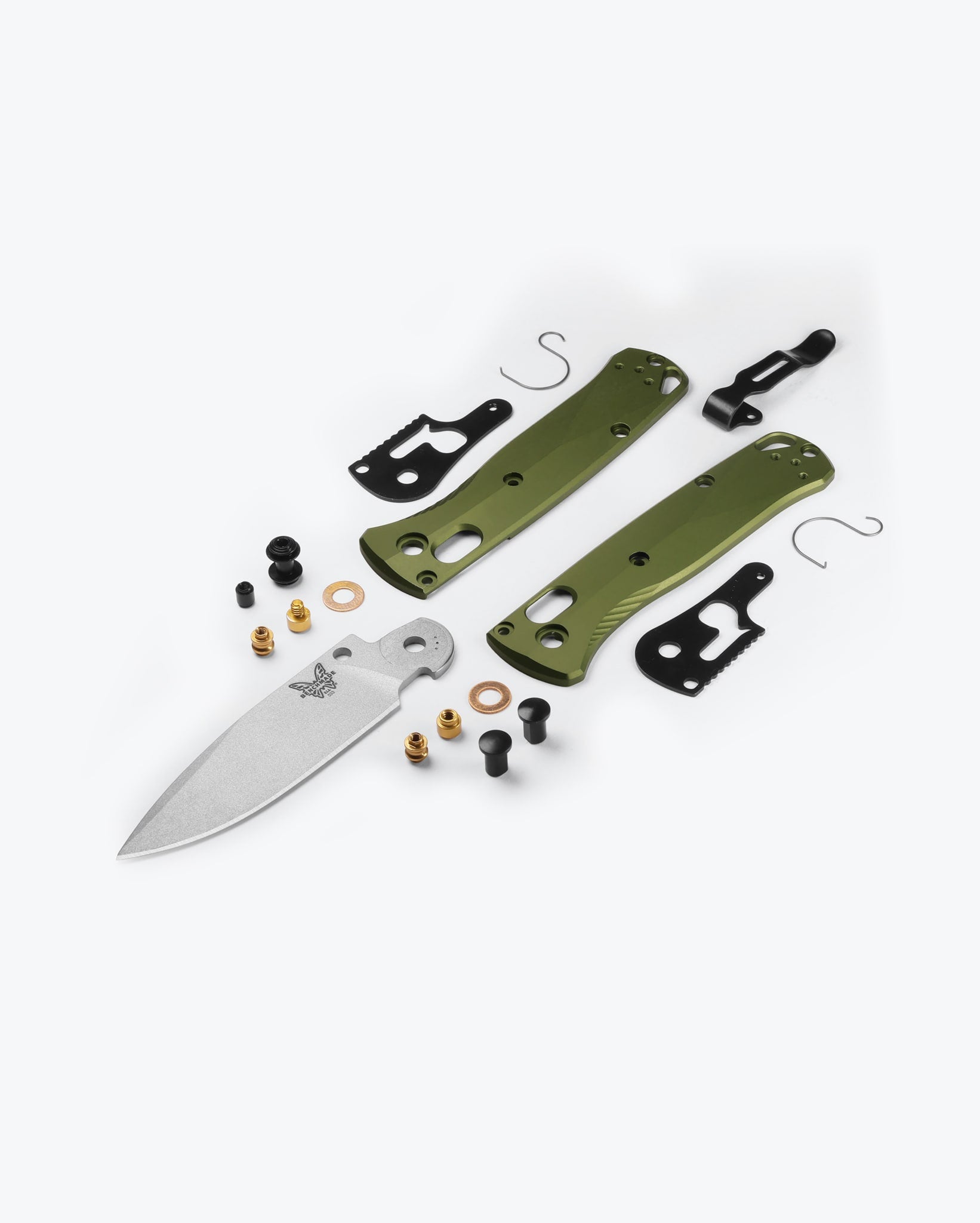 Benchmade Mini Bugout Folding Knife - Woodland Green G10 Handle, Drop Point Blade - Perfect for EDC, Camping & Outdoor Adventures