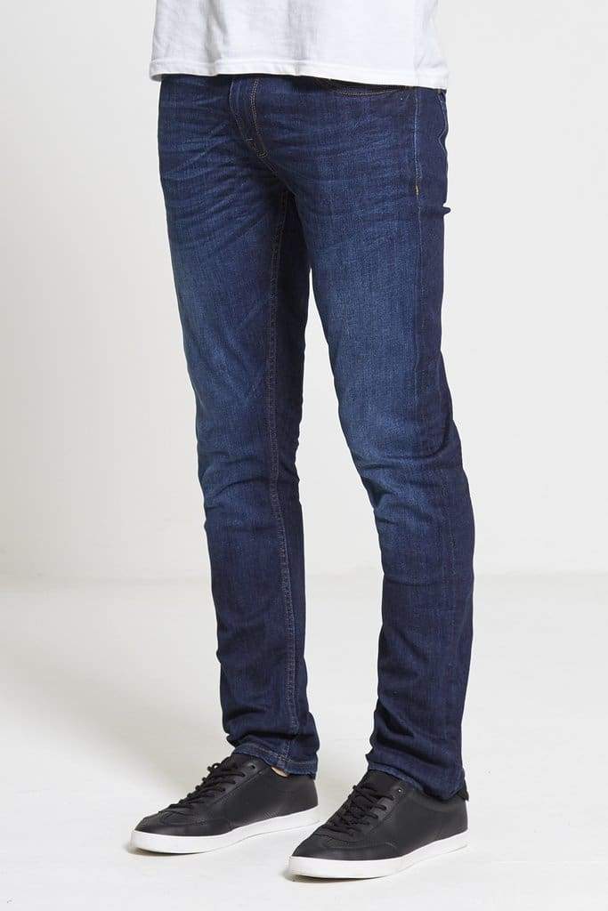 DML ACE Slim Stretch Jeans for Men - Dark Wash Denim Pants | Comfortable & Stylish for Casual Wear, Office & Night Out