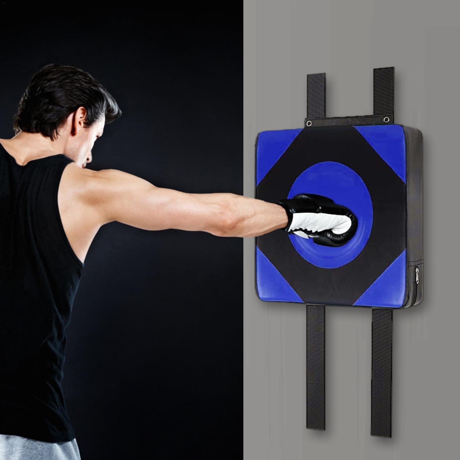 Wall Punching Pad for Boxing Training - Quiet PU Leather & High Elastic Sponge Punching Bag - Perfect for Home Gym, Martial Arts, and Fitness Workouts