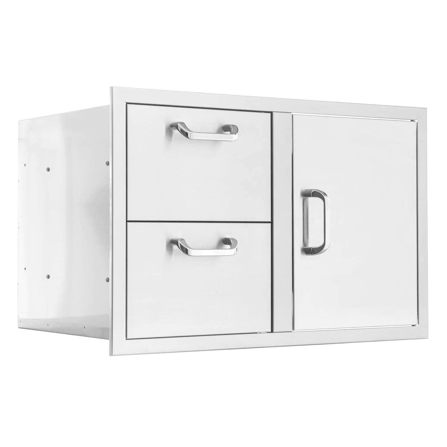 BBQGUYS Signature 32-Inch Outdoor Kitchen Storage Combo - 3-Piece Door & Double Drawer Set in Traditional Style (BBQ-260-DDC-T-3PC) | Perfect for Backyard Grilling, Patio Entertaining & Outdoor Cooking Storage Solutions
