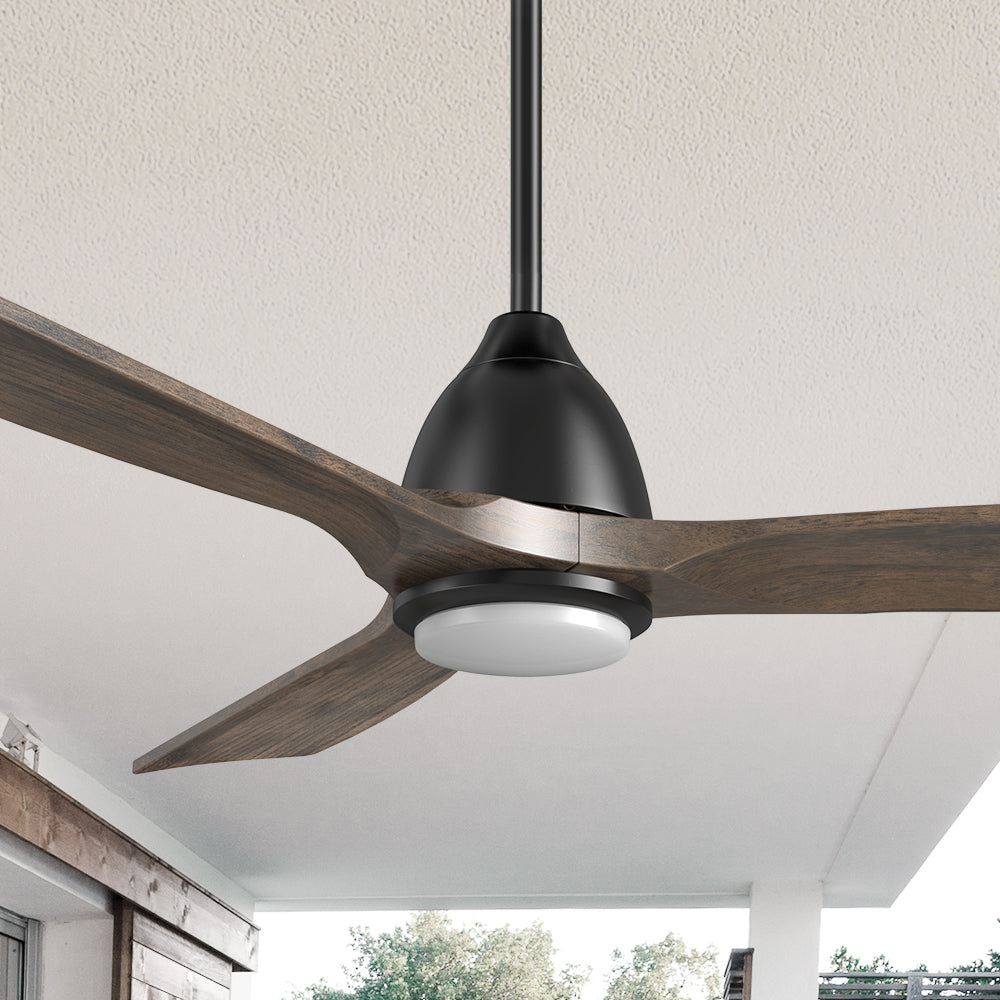 Sawyer 48 Inch Smart Ceiling Fan with LED Light and Remote Control - Indoor/Outdoor Use for Bedroom, Living Room, Patio