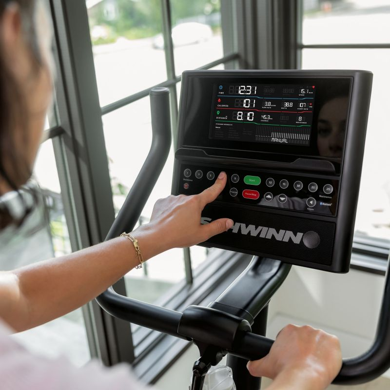 Schwinn 590U 100952 Programmable Exercise Bike - Indoor Cycling Bike for Home Gym, Cardio Workout & Fitness Training