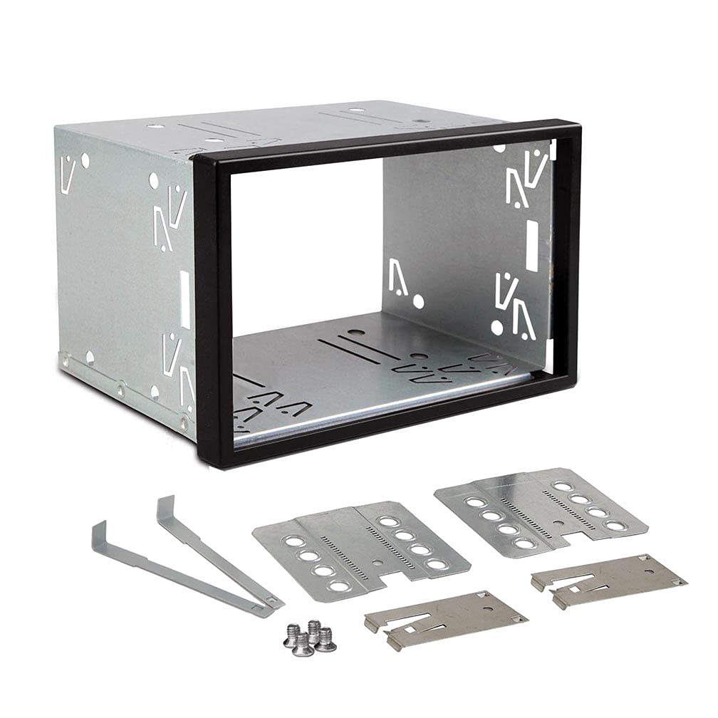 Universal 100mm Double DIN Car Stereo Dash Kit - Replacement Radio Cage Box for Head Unit | Fits Most Vehicles, Easy Installation for Seamless Upgrade