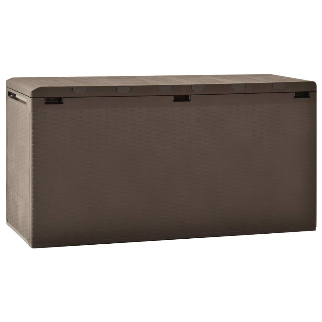 WIFESE 76.6 Gal Waterproof Outdoor Storage Box - Deck Box for Pool Accessories, Patio Cushions & Garden Tools - Brown Weather-Resistant Deck Storage Container for Backyard, Poolside & Outdoor Furniture Protection