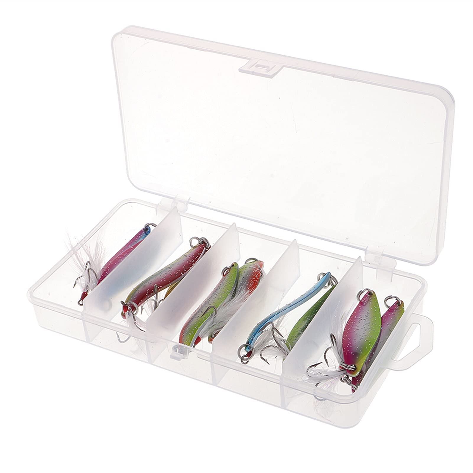 10x Spoon Fishing Lures with Sequins - 8g Trout Hard Bait Wobblers & Attractants for Freshwater Fishing - Perfect for Lake, River and Stream Angling