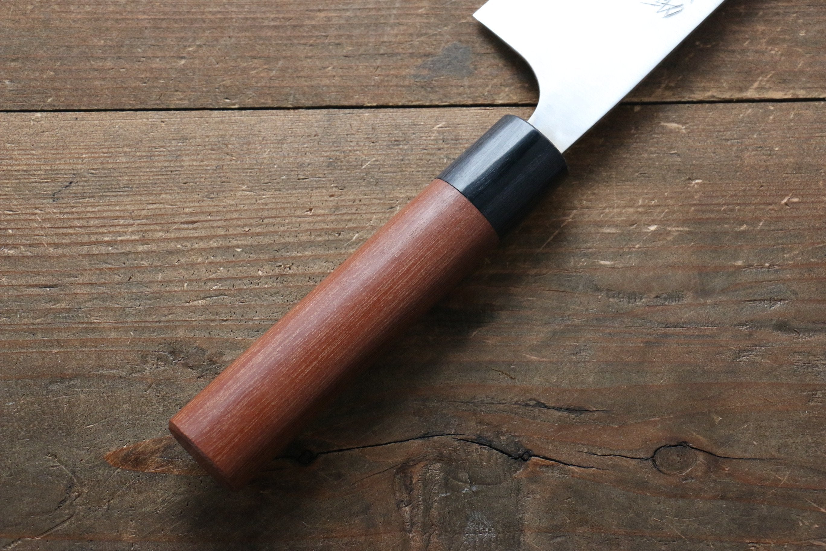 Premium Seisuke SG2 Santoku Knife 180mm with Jarrah Wood Handle - Perfect for Slicing, Dicing, and Chopping Vegetables, Meat, and Fish in Professional Kitchens & Home Cooking