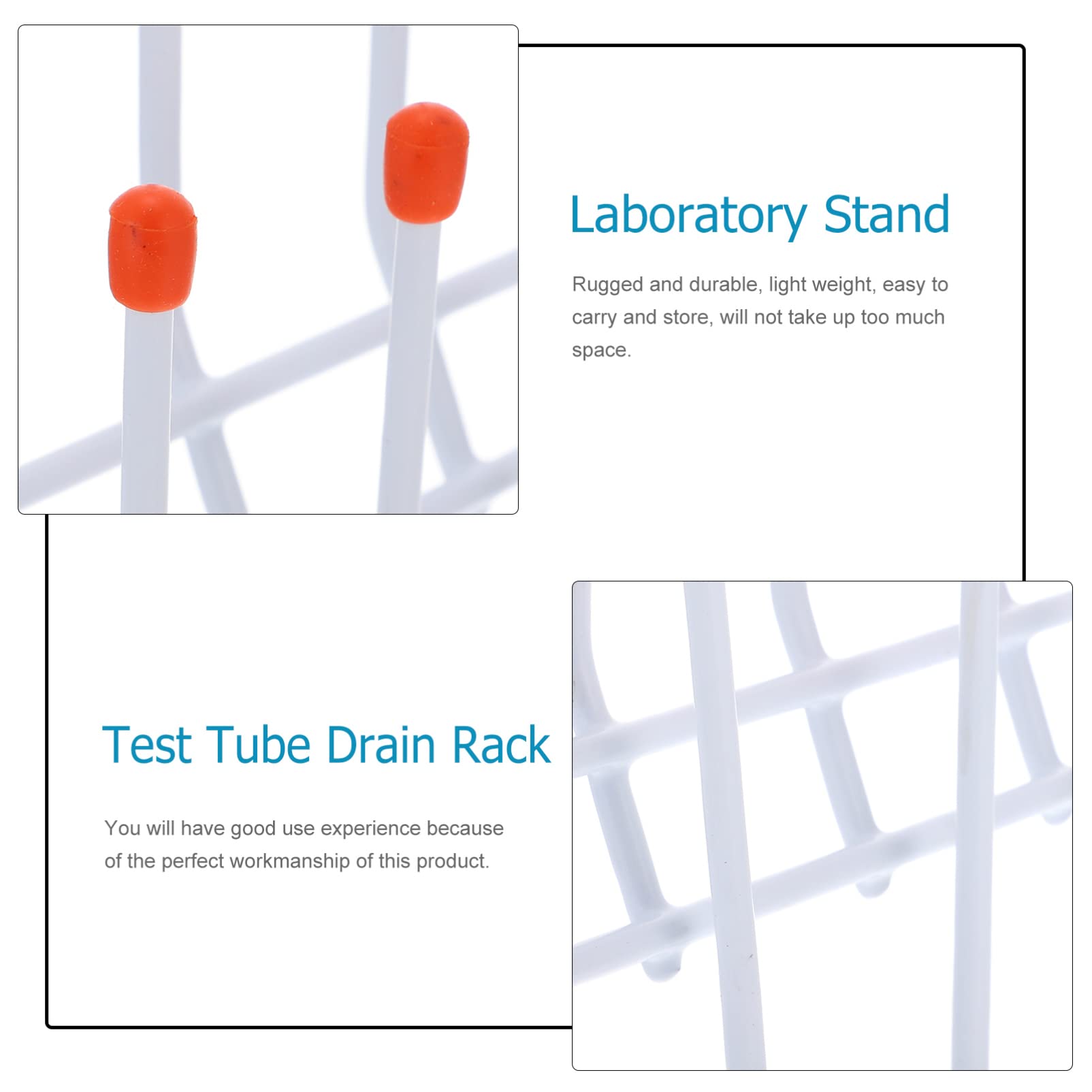 iplusmile 24-Peg Metal Wire Glassware Drying Rack - Wall Mount or Self-Standing Lab Tube Rack for Test Tubes, Beakers & Flasks - 11.8x11.8x4.5 Inch - Perfect for Laboratories, Home Brewing & Artwork Drying