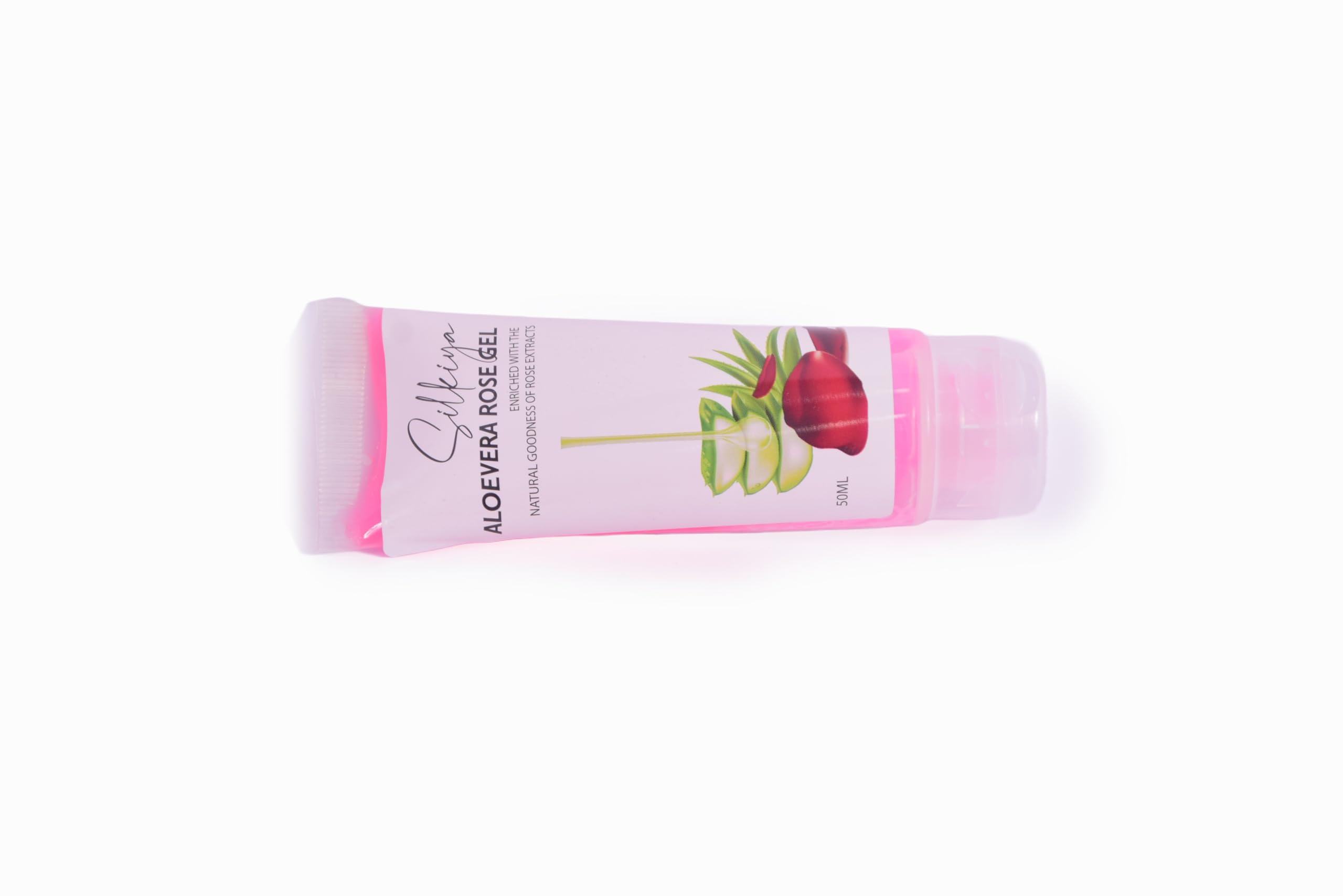 NutriWorld Aloe Vera & Rose Gel 50g - Soothing Moisturizer for Face, Body & Hair - Perfect for Sunburn Relief, Hydration & Skin Care