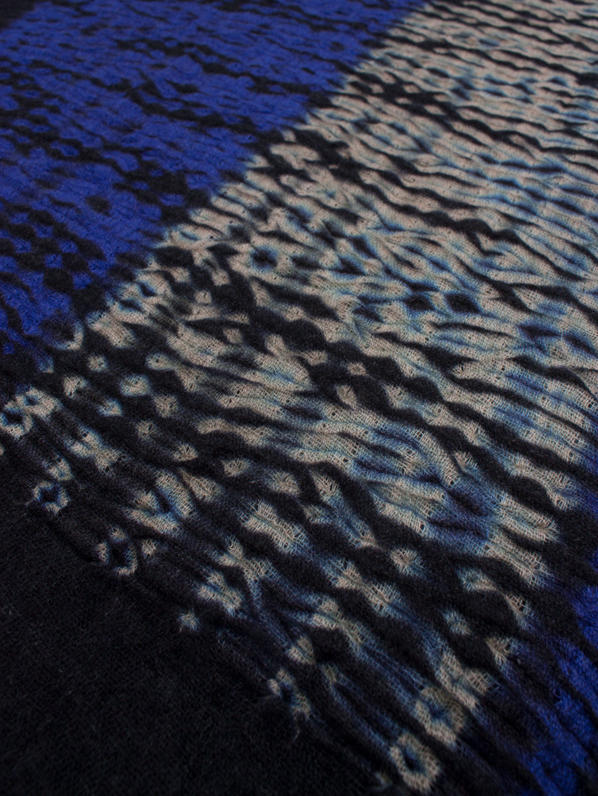 Handmade Shibori Tie Dye Merino Wool Scarf - Soft Winter Wrap for Women - Perfect for Cold Weather, Travel & Fashion Accessories