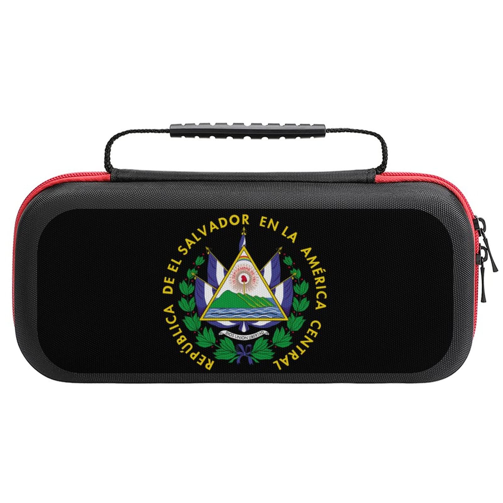 El Salvador Coat of Arms Nintendo Switch Carrying Case - Portable Travel Cover with 20 Game Card Slots | Protective Storage for Gaming On-The-Go & Travel Accessories