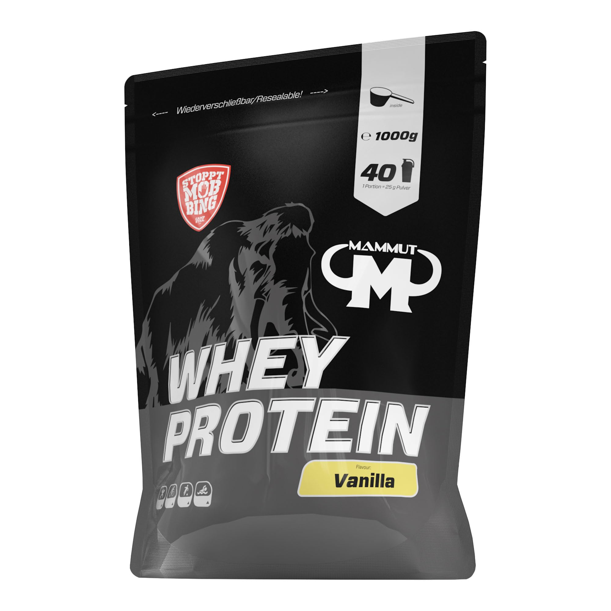 Mammut Nutrition Whey Protein Powder - Vanilla Flavor, 1000g | High-Quality Whey Protein for Muscle Recovery & Growth | Perfect for Post-Workout Shakes & Smoothies