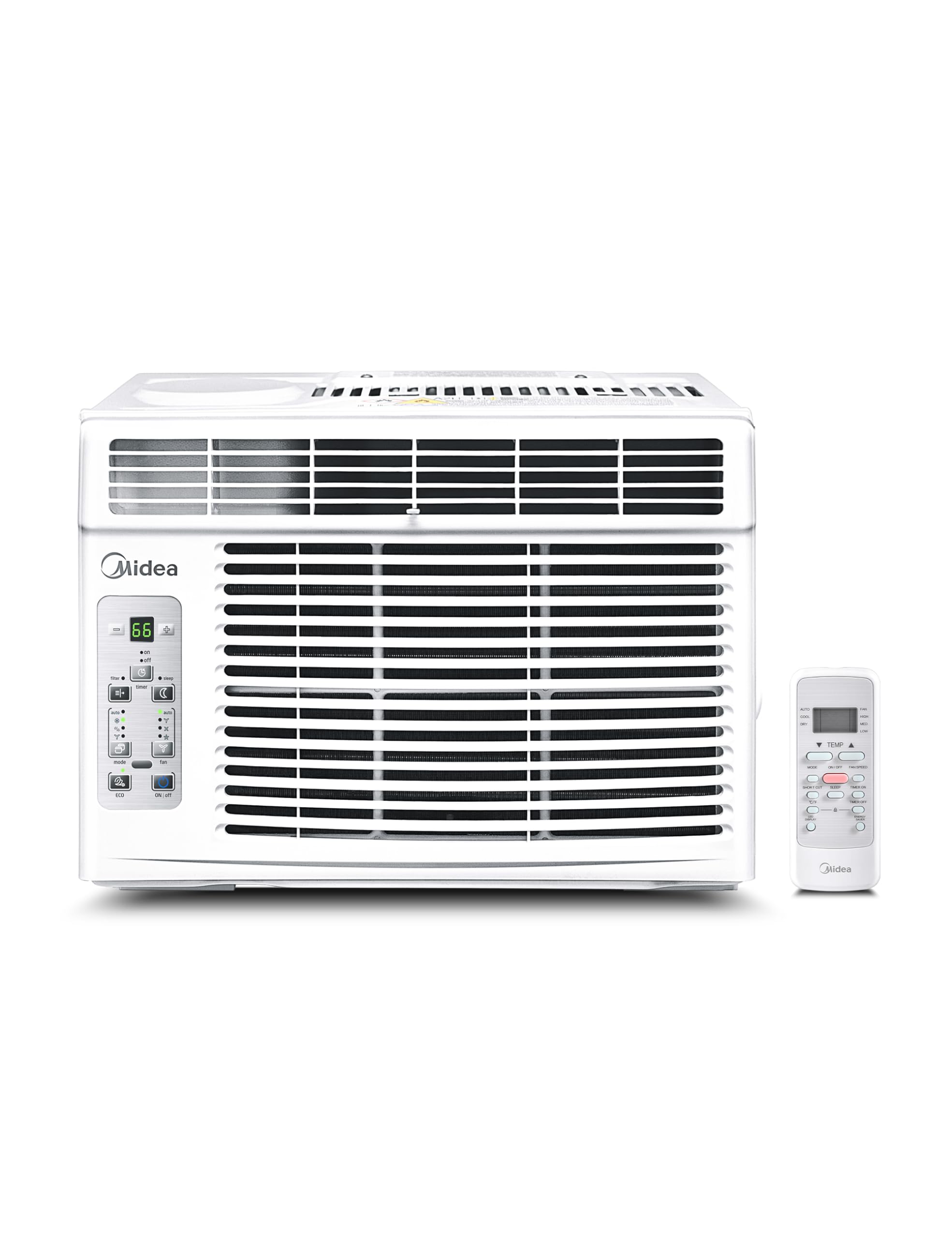 Midea MAW06R1CWT 6000 BTU Window Air Conditioner - Cool, Circulate & Dehumidify up to 250 Sq Ft - Energy Efficient with Reusable Filter & LCD Remote - Perfect for Bedrooms, Small Apartments & Offices (White)