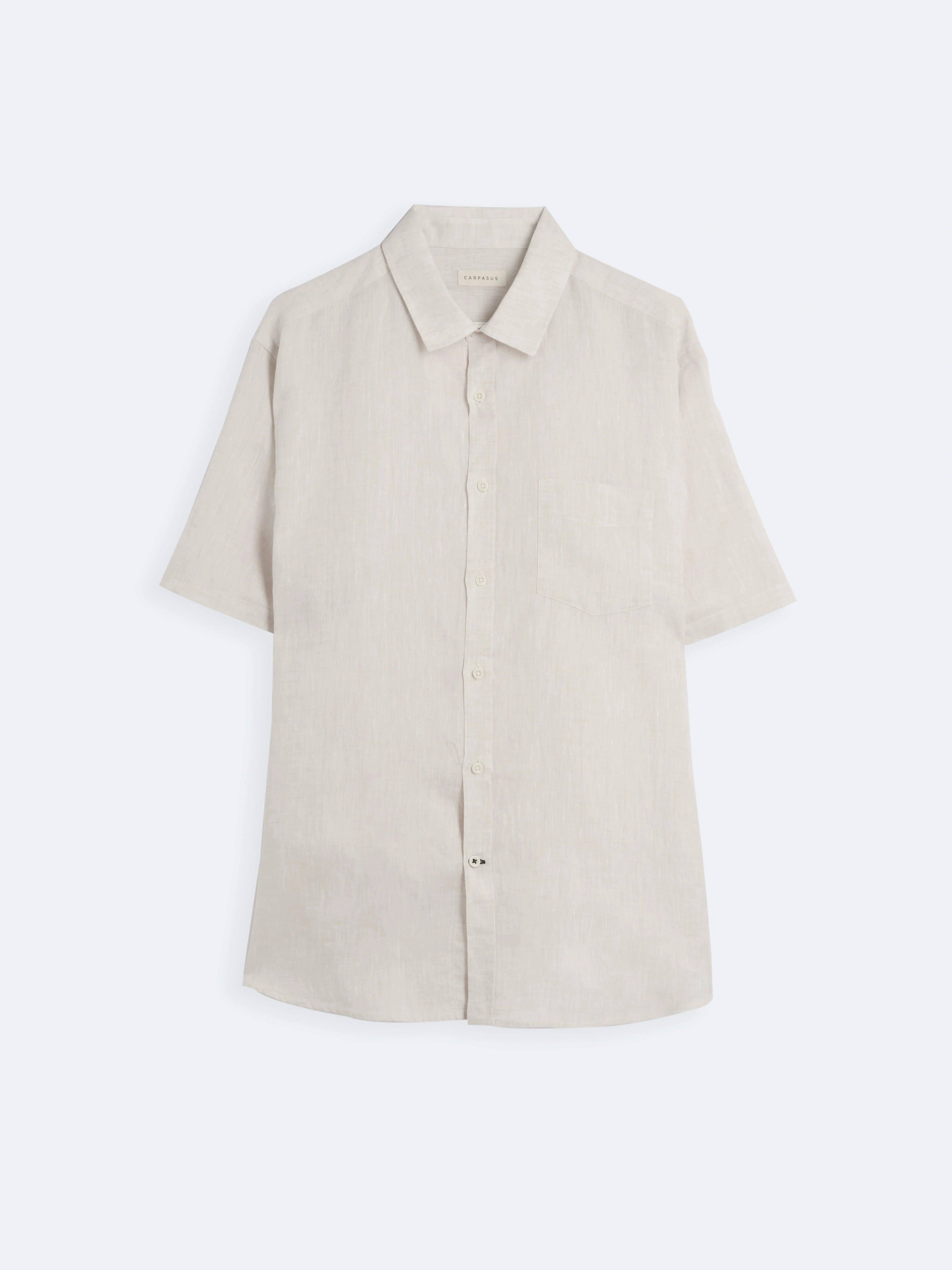 Men's Linen Short Sleeve Shirt - Breathable & Lightweight for Summer - Perfect for Beach, Travel & Casual Wear