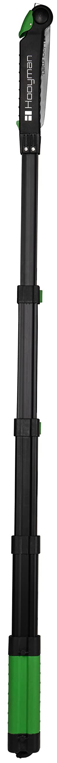 Hooyman Extendable Tree Saw - Compact Design, Detachable Handsaw & Telescoping Pole with No-Slip H-Grip | Impulse Hardened Teeth & Wrist Lanyard | Perfect for Tree Trimming, Hunting, Camping, Hiking & Outdoor Survival