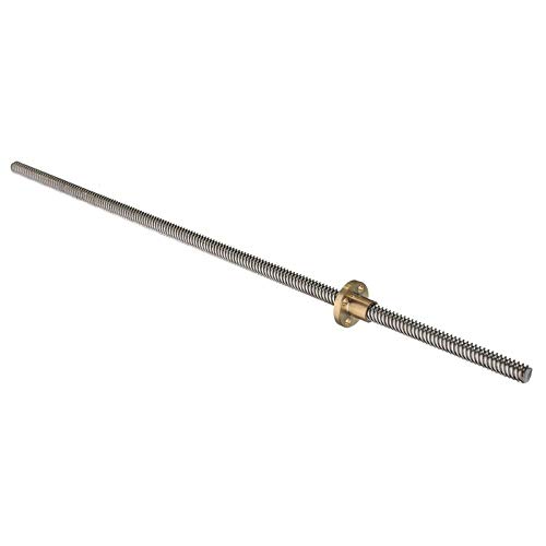 8mm Threaded Screw Rod with T8 Nut - 500mm Precision Lead Screw for 3D Printer Stepper Motor | DIY 3D Printing, CNC Machine, Linear Motion Systems