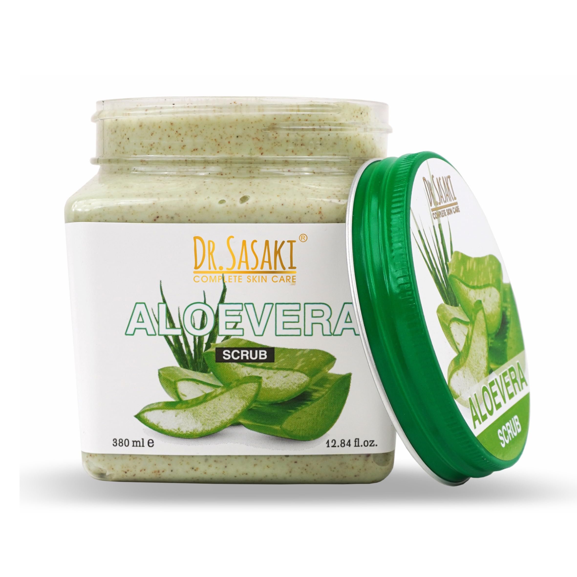 Dr. Sasaki Complete Aloe Vera Skin Care Kit - 4-Piece Face & Body Moisturizing Set (380ml Each) for Hydration, Soothing & Anti-Aging | Perfect for Daily Skincare Routine & Spa Treatments
