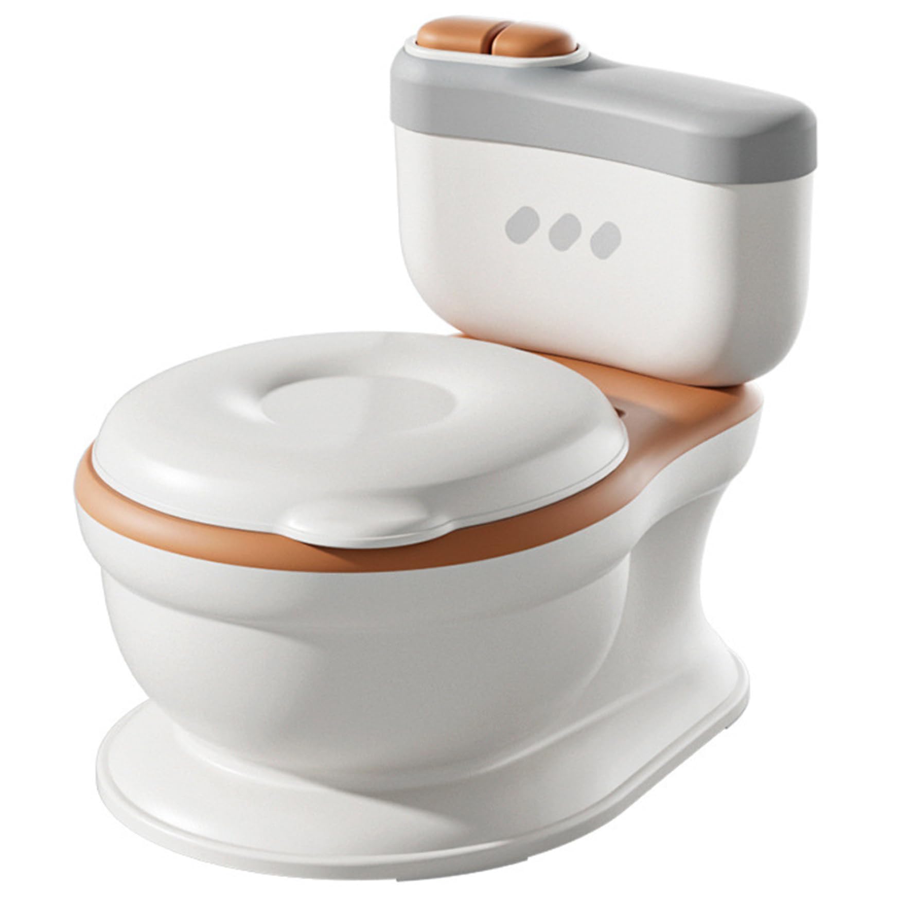 **Realistic Toddler Potty Training Toilet with Flush Sound – Portable & Splashproof Kids Potty Seat for Boys & Girls – Ideal for Home, Travel & Daycare Use**