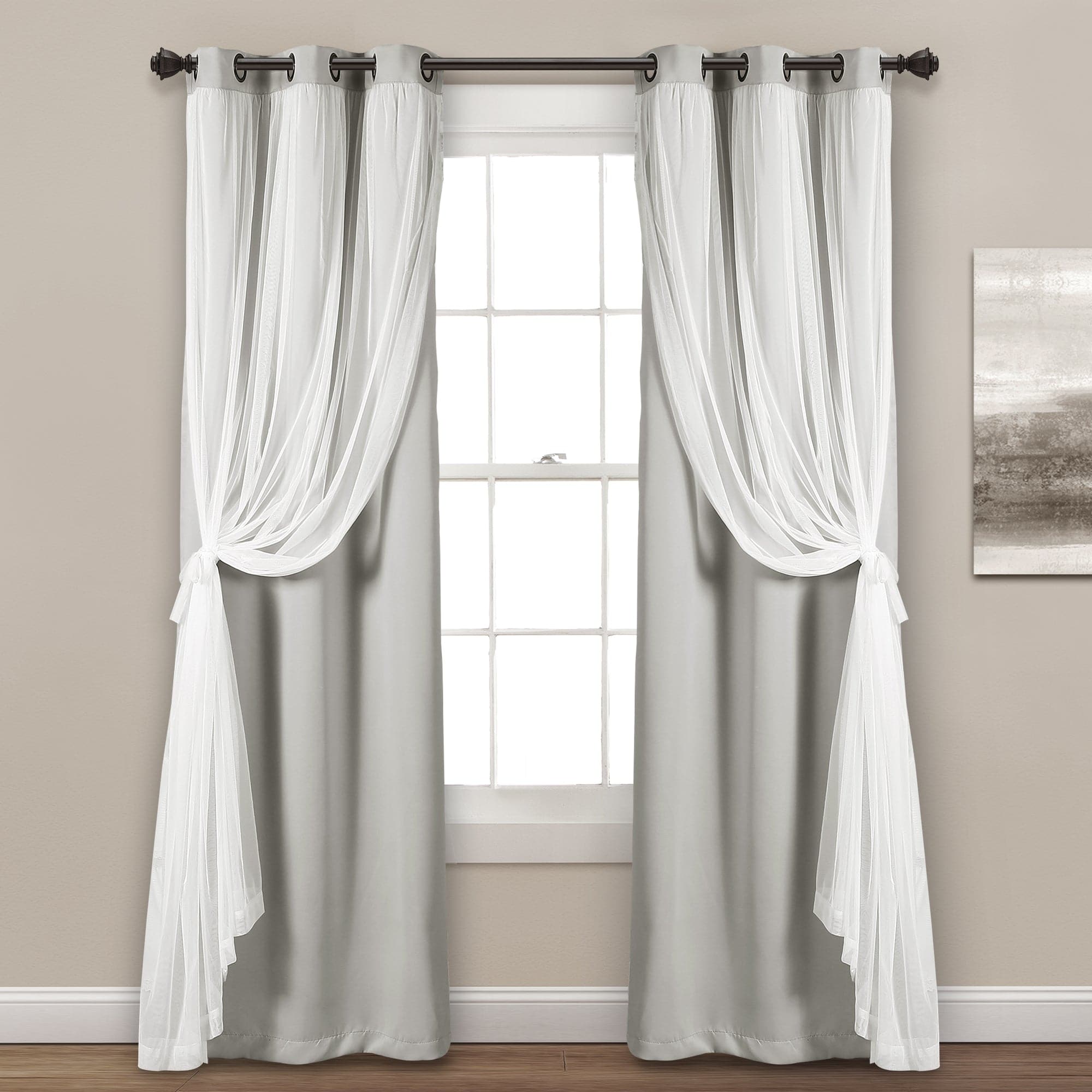 Blackout Curtains with Grommet Top & Insulated Lining - Thermal Sheer Window Panels for Bedroom, Living Room & Home Office - Energy Efficient & Noise Reducing