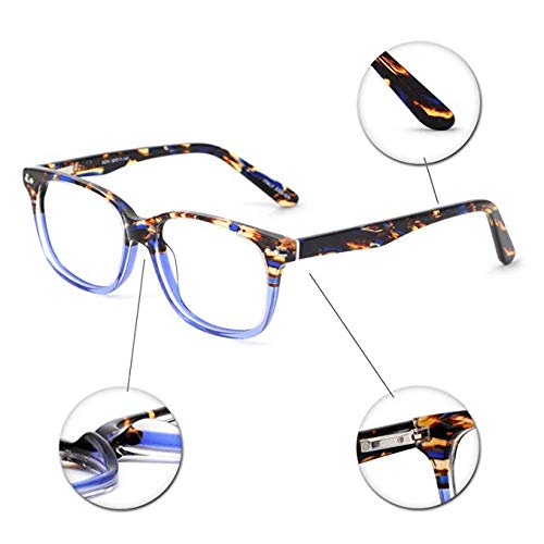 OCCI CHIARI Blue Light Blocking Glasses for Women - Square Nerd Eyeglasses Frame - Computer & Gaming Glasses - Reduce Eye Strain for Office Work & Screen Time