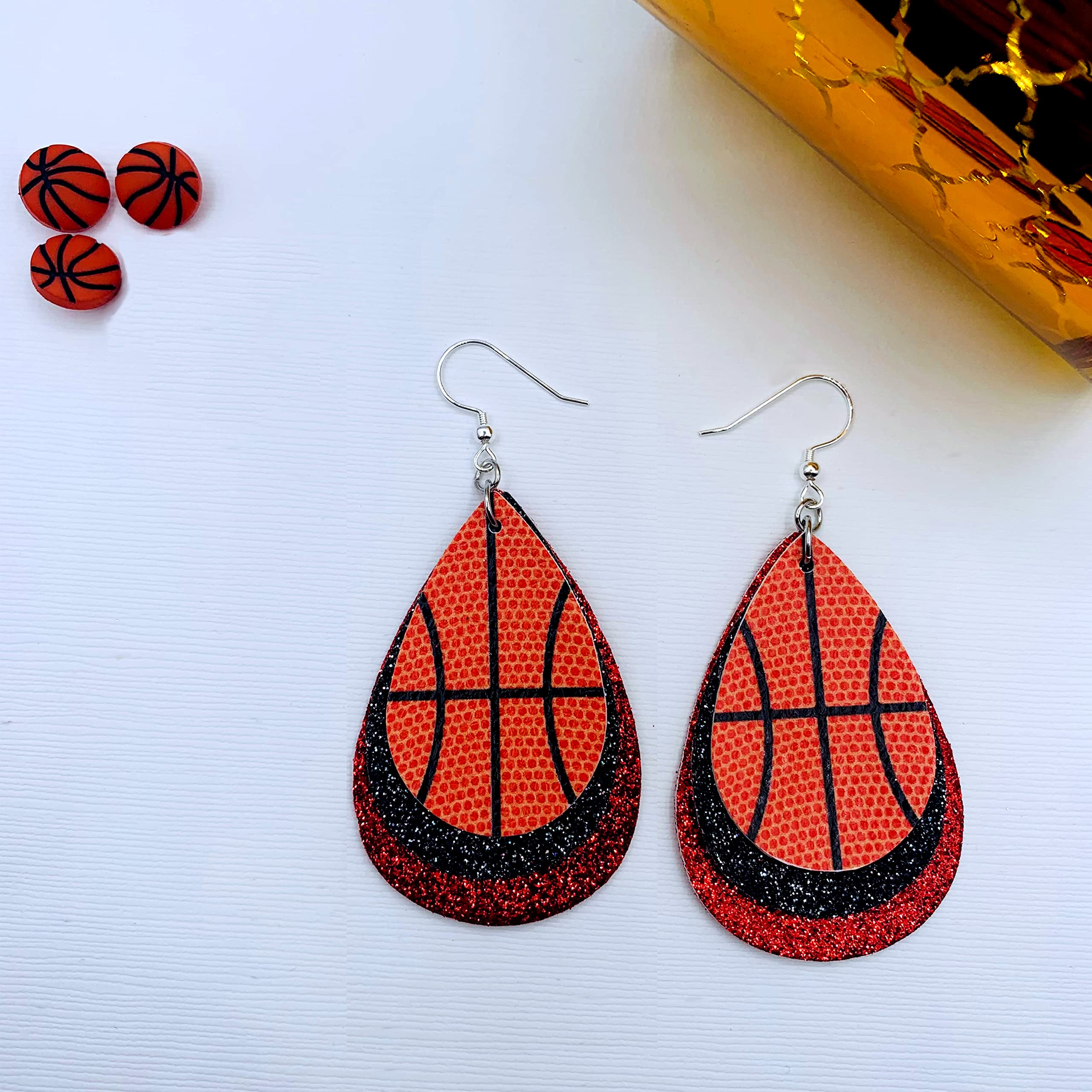 Basketball Earrings for Women - Stylish Basketball Jewelry Gifts for Moms and Players' Wives - Perfect for Game Day, Sports Events & Basketball Fans
