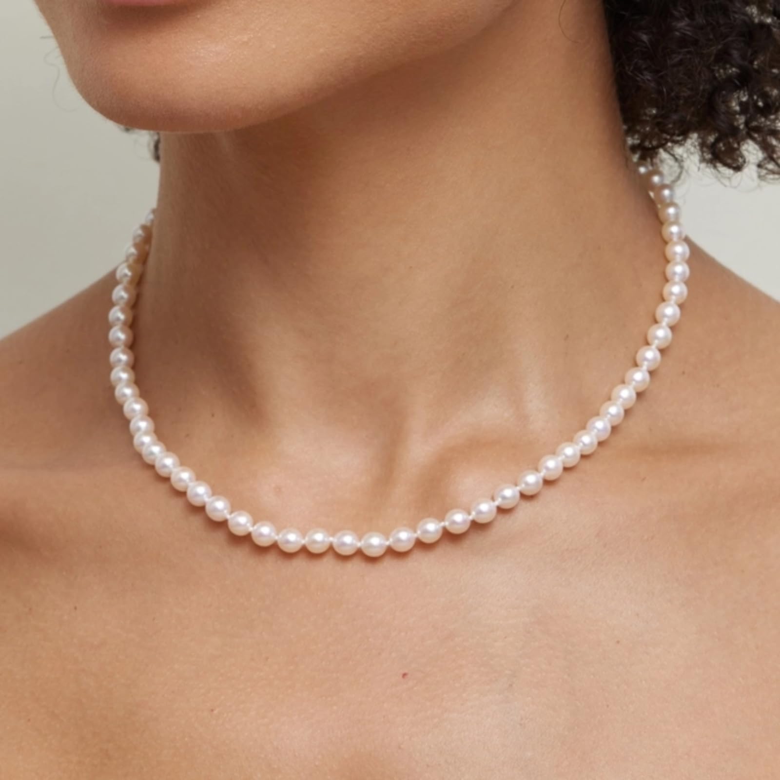 14K Gold AAA Freshwater Pearl Necklace for Women - Elegant Gift & Wedding Jewelry