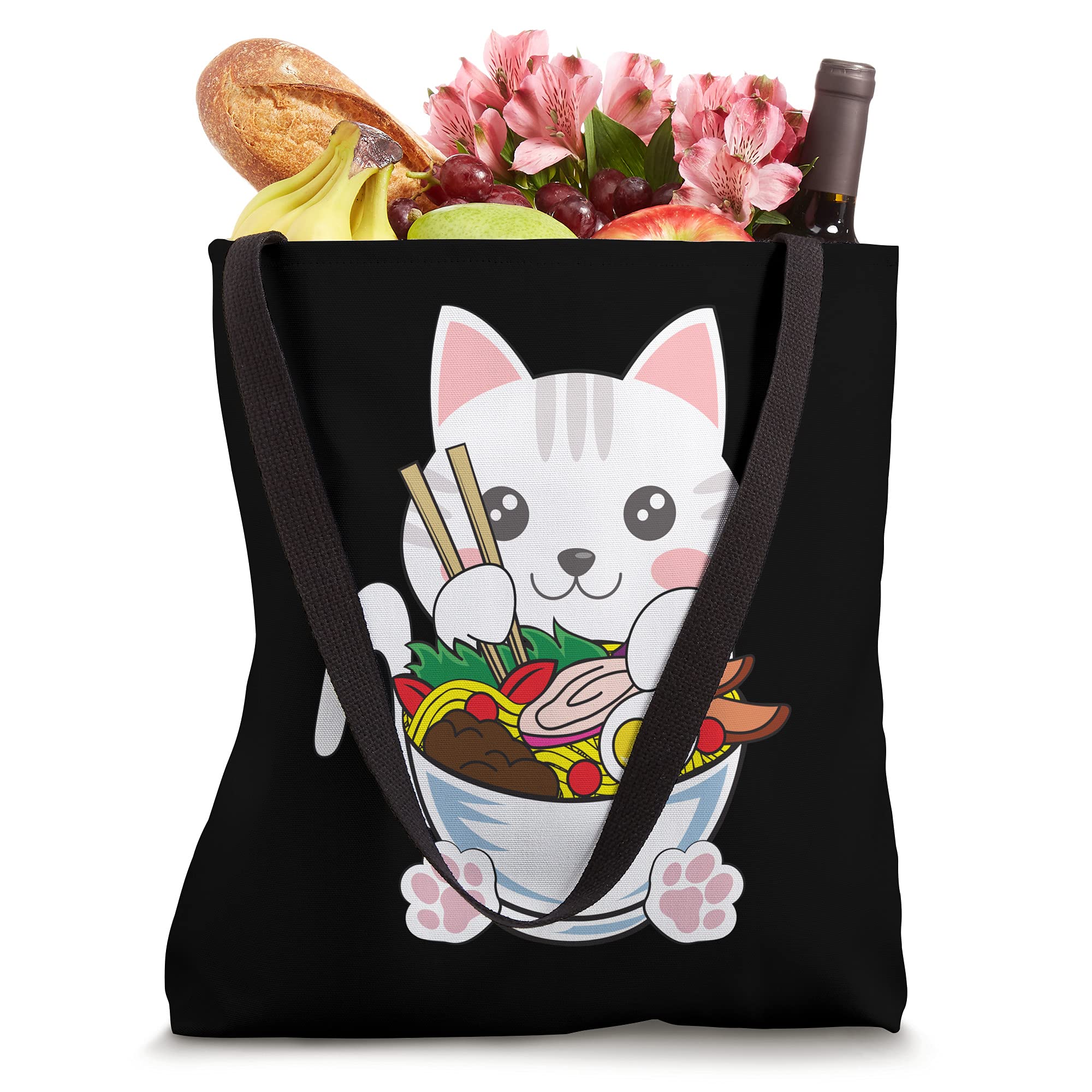Maruchan Ramen Chicken Flavor Tote Bag - Cute Anime Ramen Noodle Apparel & Fashion Accessory for Grocery Shopping, Anime Conventions, and Ramen Lovers
