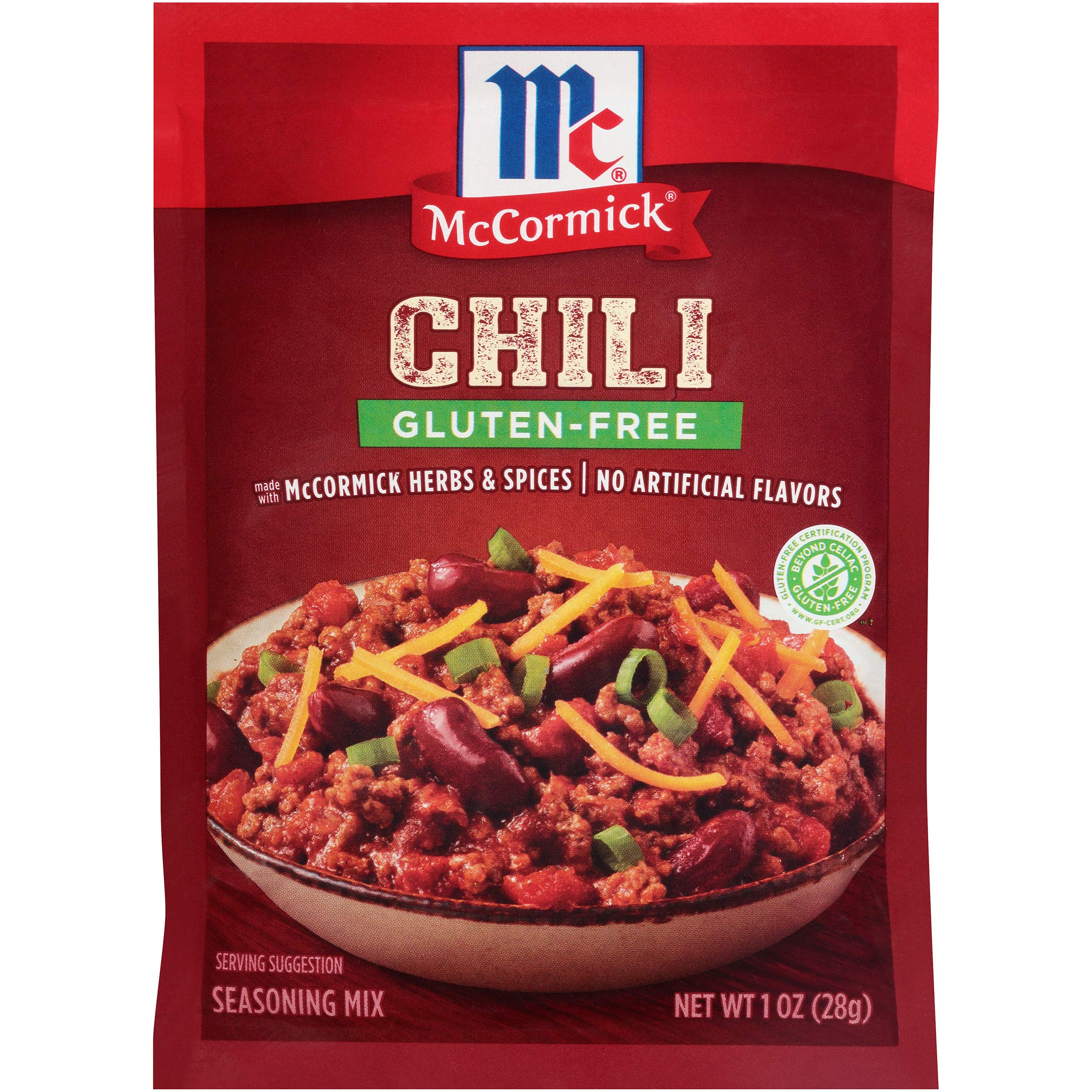 McCormick Gluten Free Chili Seasoning Mix 1 oz - Authentic Flavor for Homemade Chili, Tacos & Mexican Dishes