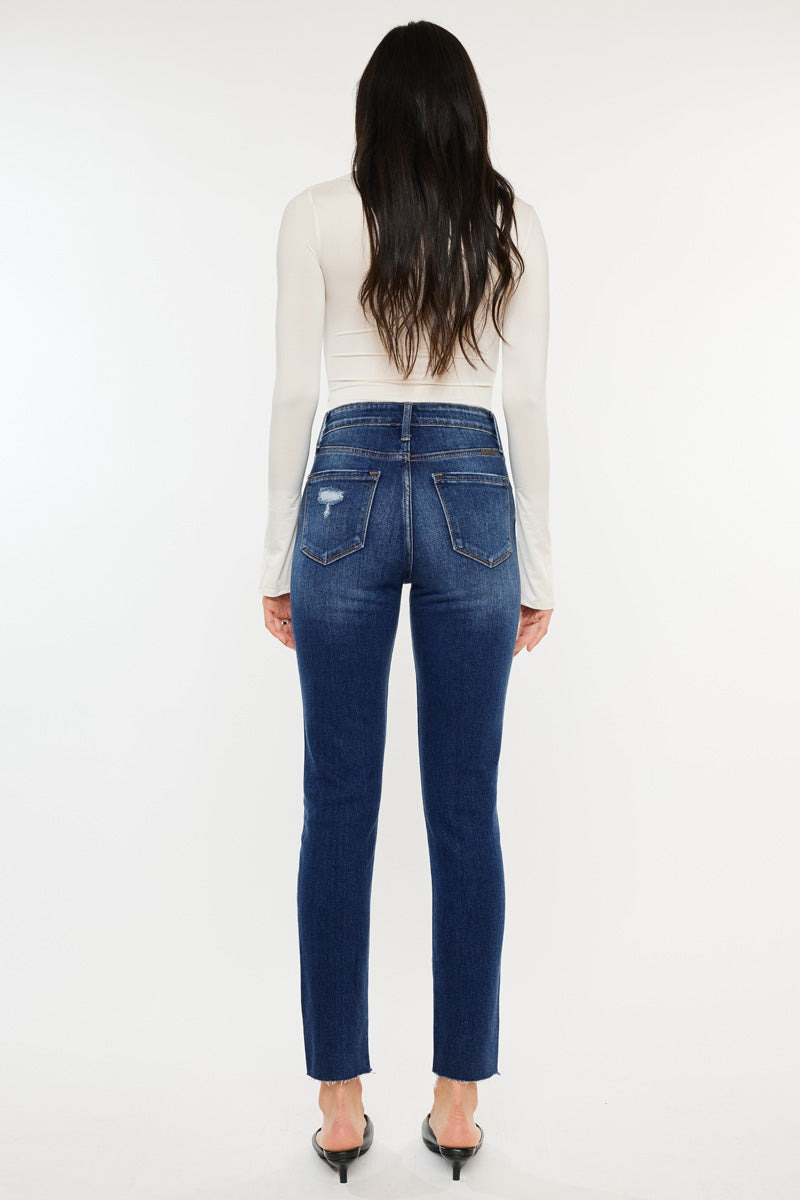 Kelsey High Rise Cigarette Leg Jeans for Women - Slim Fit Stretch Denim Pants - Perfect for Casual Wear, Office & Night Out