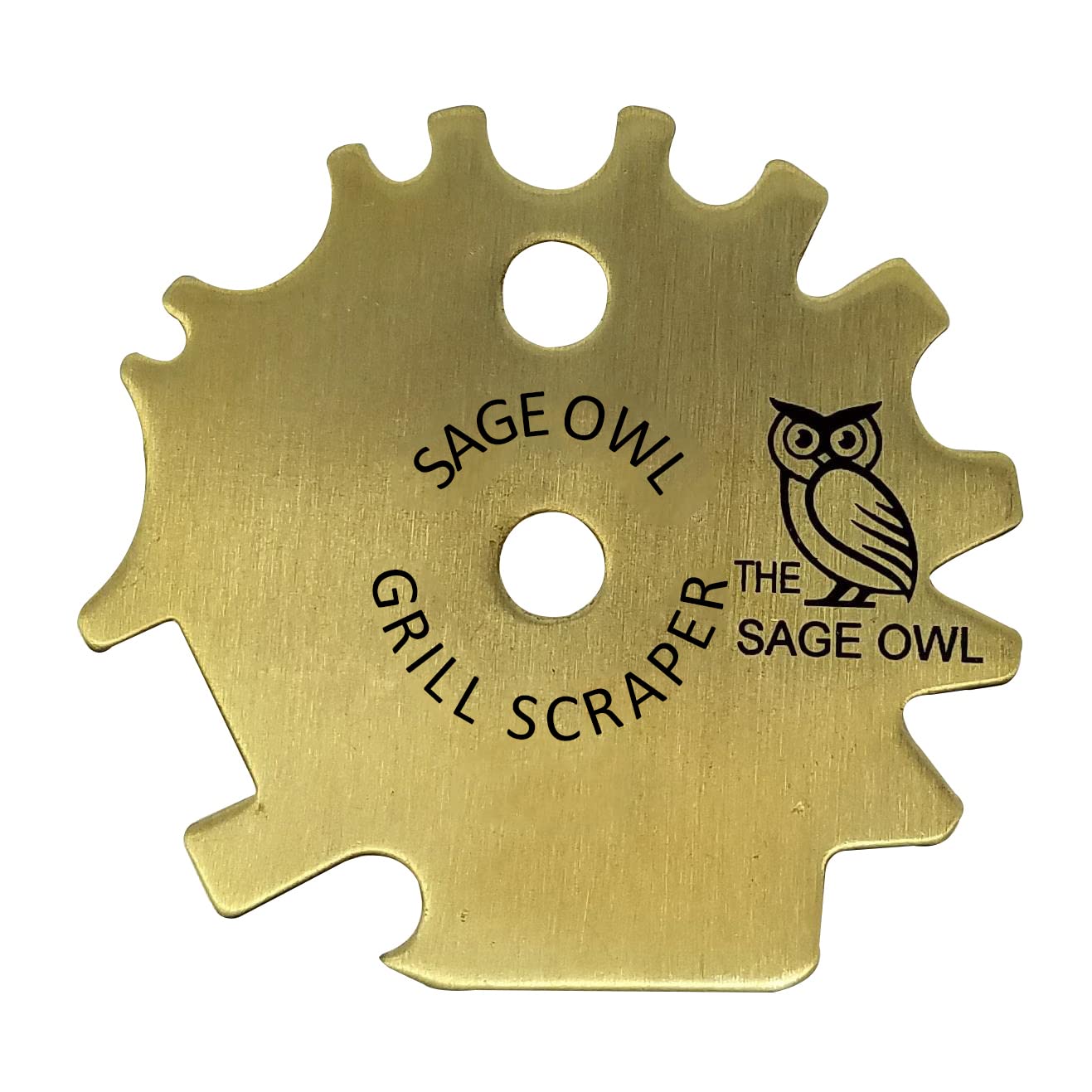 Premium Bristle-Free Brass BBQ Grill Scraper with 21.5