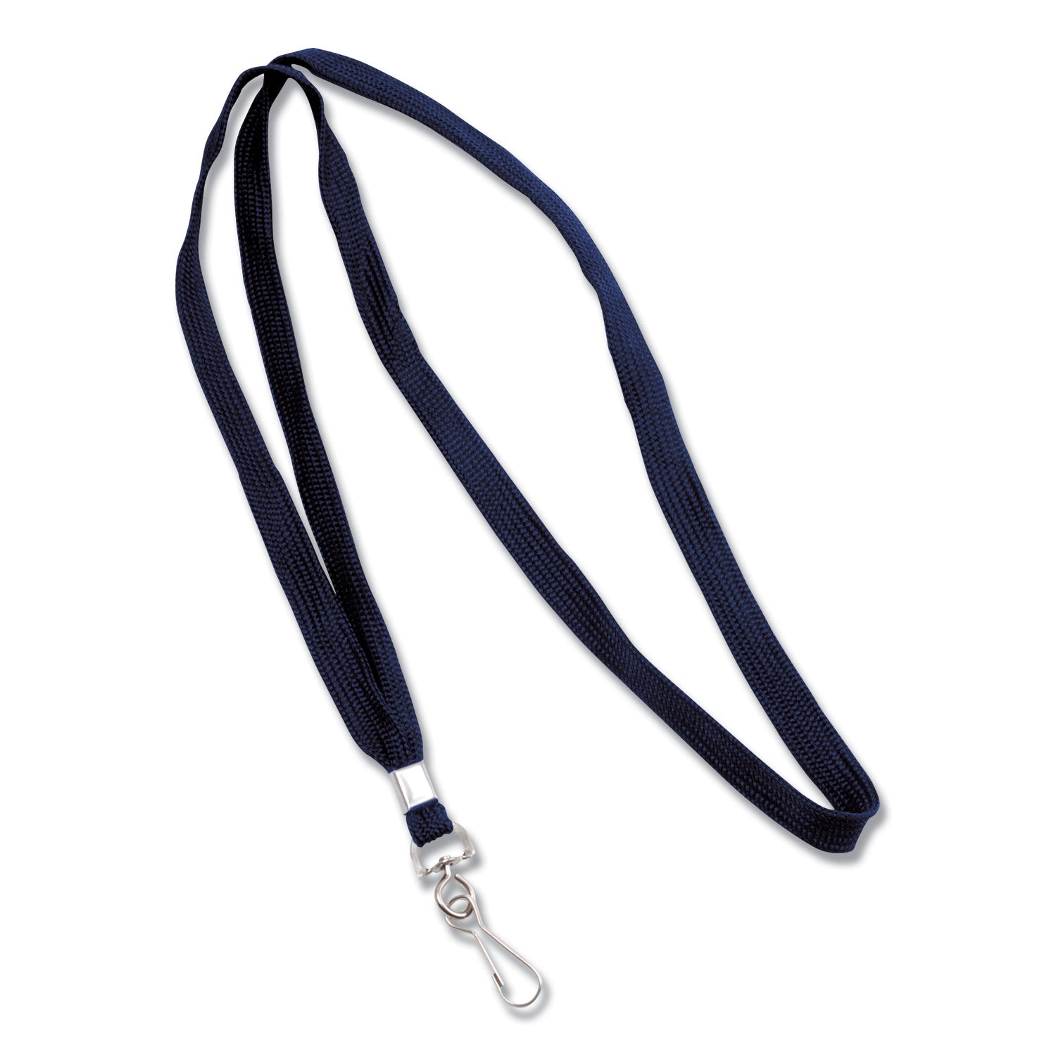 Advantus Deluxe Lanyards with Metal J Hook Fastener - 36 Inch Long Blue Neck Strap (24 Pack/Box) - Perfect for ID Badges, Keys, and Event Passes