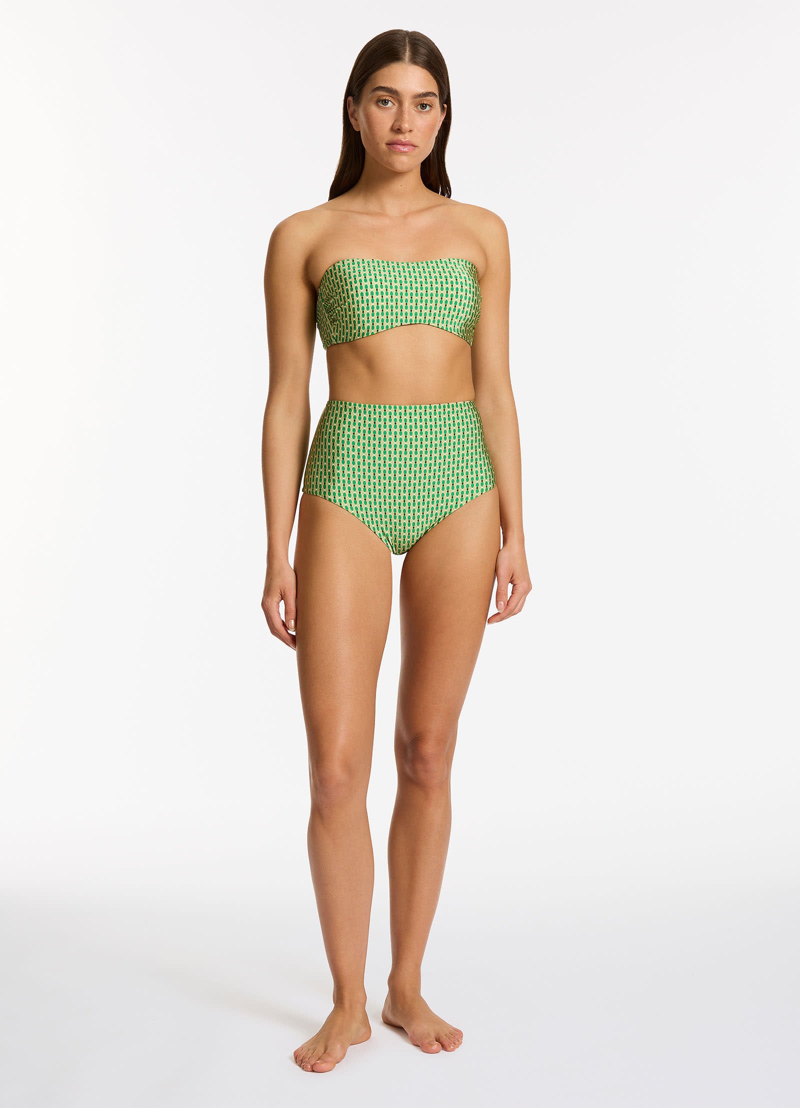 Mattala Geo High Waist Bikini Bottom - Floral Print Swimwear for Women | Perfect for Beach Vacation, Pool Party & Summer Getaways