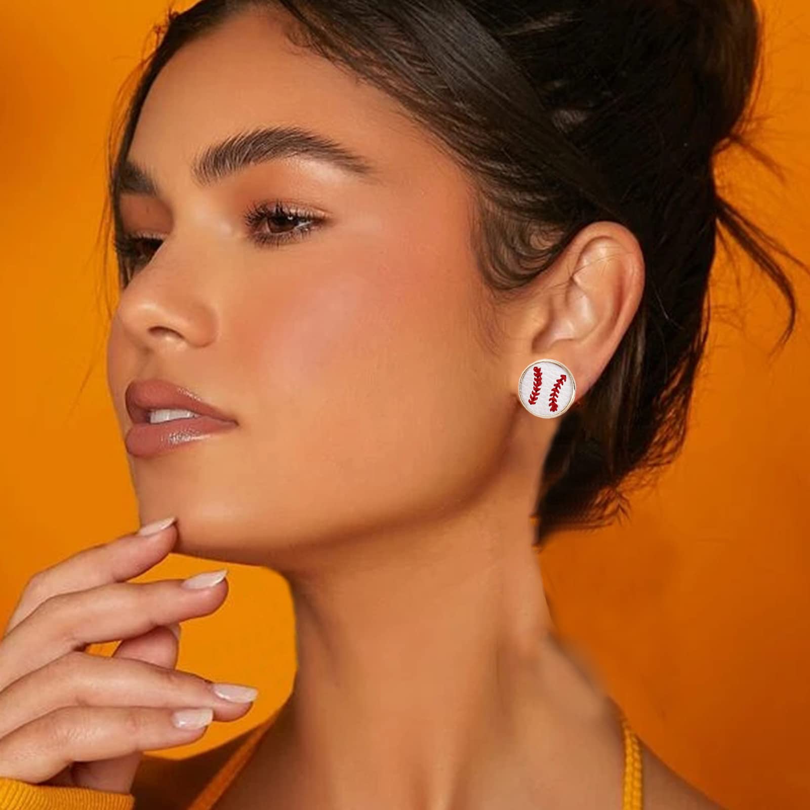 4 Pairs Baseball Dangle Earrings for Women - Perfect Baseball Fan Gift for Moms, Players & Coaches - Great for Games, Parties & Sports Events