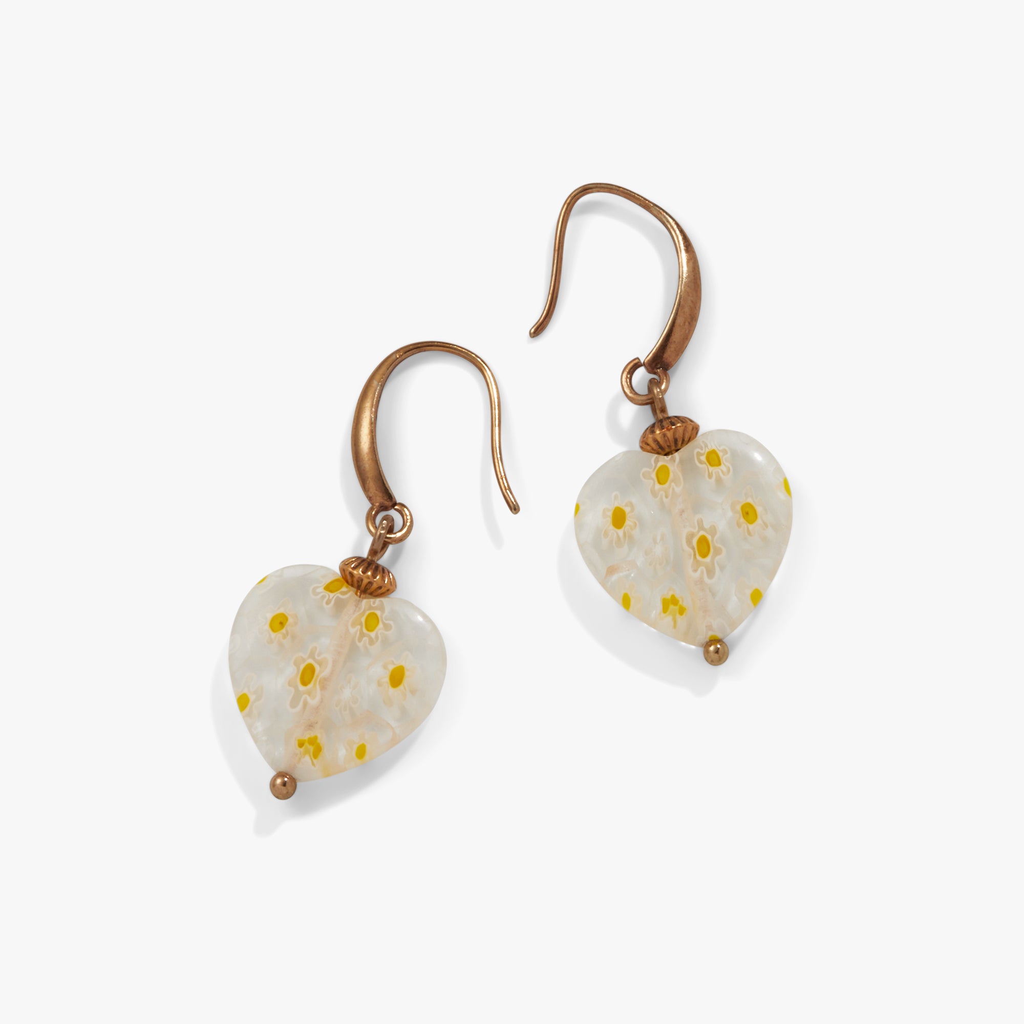 Daisy Heart Drop Earrings for Women - Romantic Floral Dangle Earrings Jewelry Gift for Valentine's Day, Anniversary & Date Night - Perfect for Parties, Weddings & Special Occasions