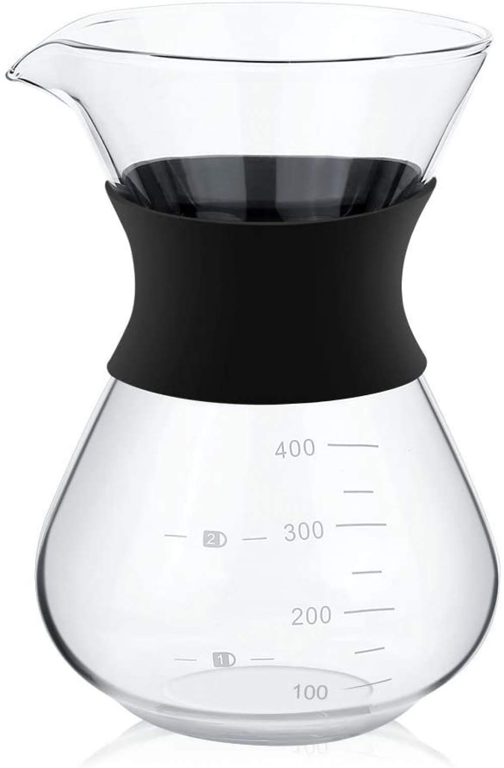 Premium Pour Over Coffee Maker - Borosilicate Glass Carafe with Stainless Steel Permanent Filter | Manual Drip Coffee Brewer for Home & Office | Perfect for Specialty Coffee, Camping & Gifts (200ml)