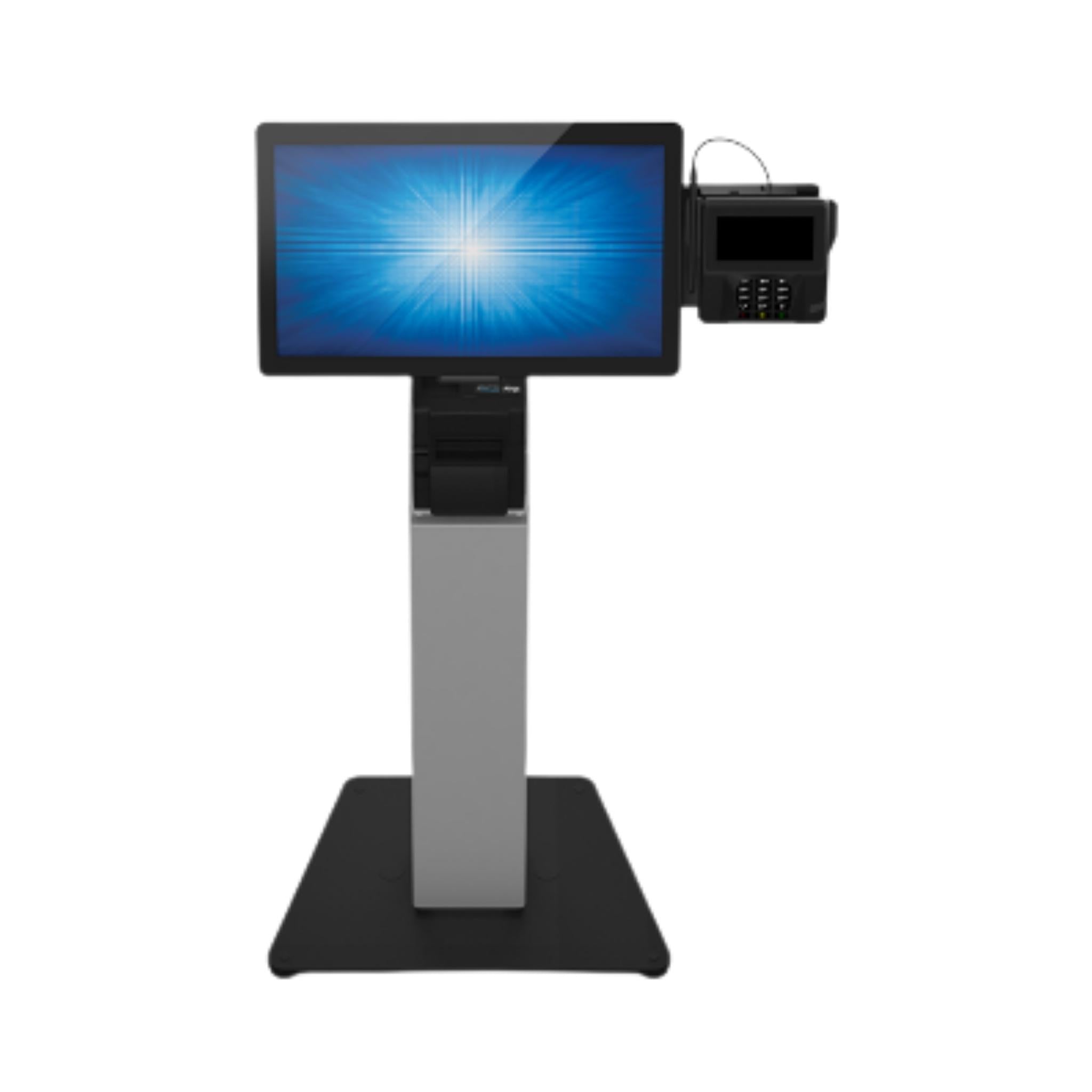 Elo Wallaby Self-Service Kiosk Floor Stand - Durable Touchscreen Display Stand for Retail, Hospitality & Banking (Wall Mount/Free Standing) - Perfect for Check-In, Ordering & Payment Stations