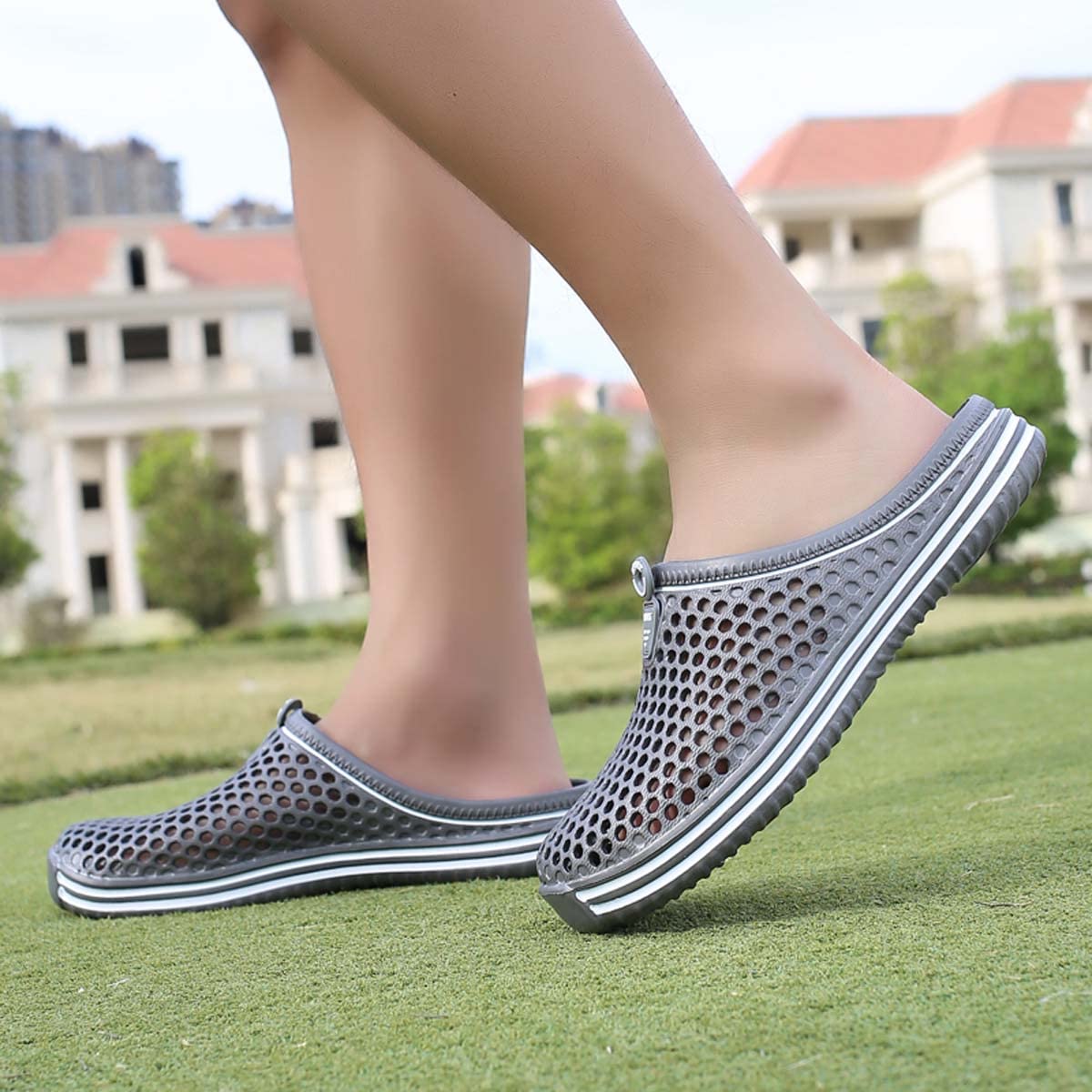 HYDLONGR Unisex Lightweight Breathable Quick-Dry Garden Clogs - Non-Slip Water Shoes for Beach, Pool, Yard Work & Outdoor Activities - Men's & Women's Slip-On Mule Sandals