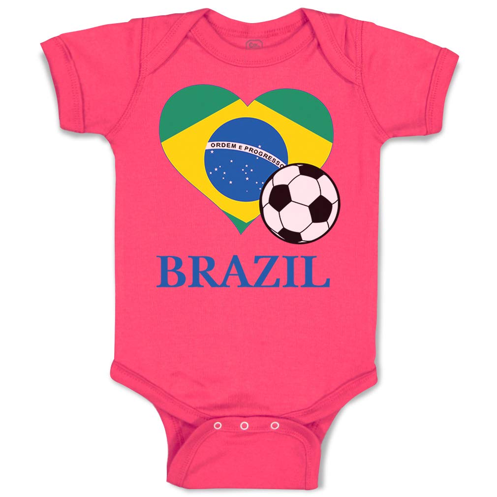 Brazil Soccer Baby Bodysuit - Cotton Football Outfit for Boys & Girls - Game Day & Playtime