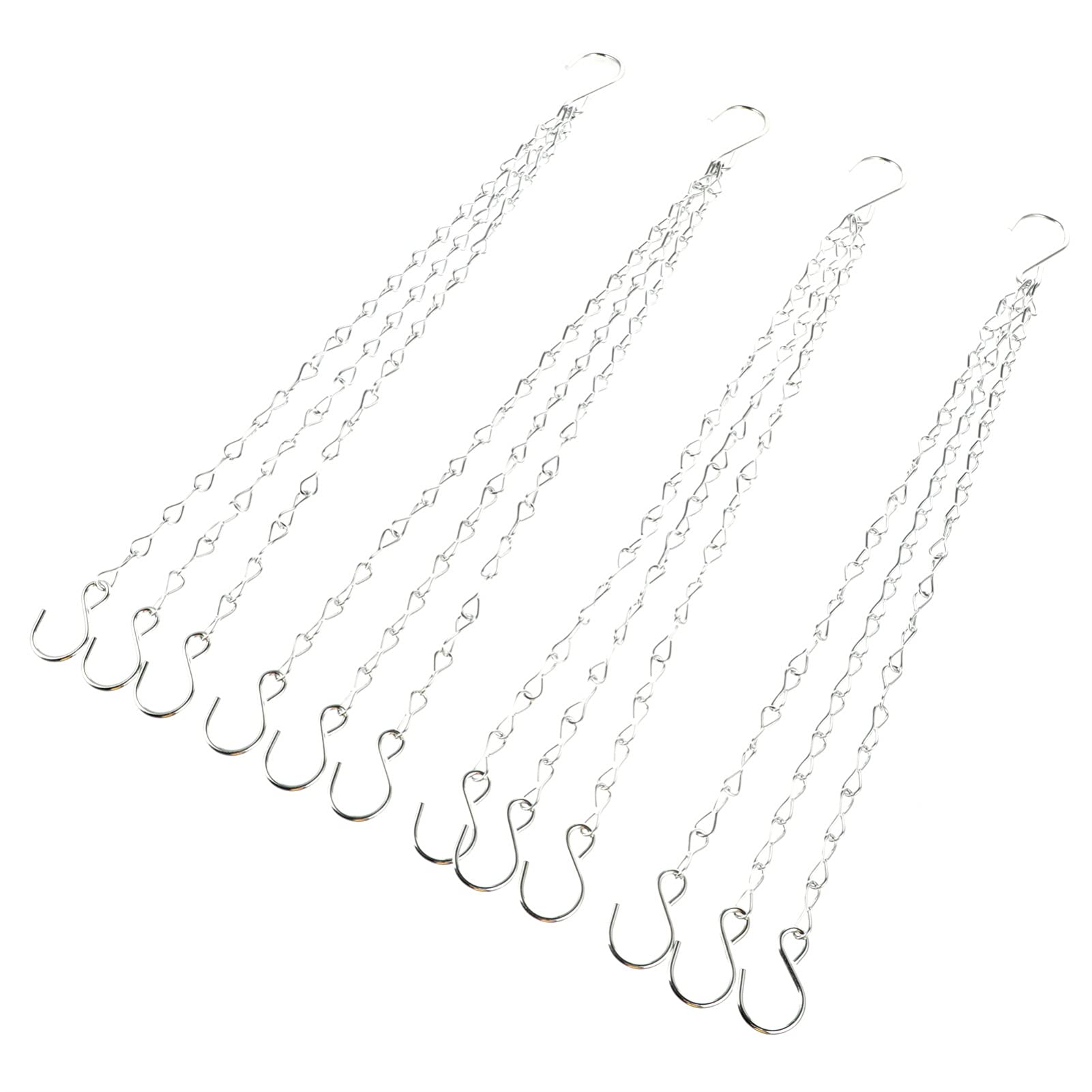 Happyyami 4-Pack Hanging Basket Chains - Heavy Duty Replacement Hangers for Flower Pots, Bird Feeders, Planters & Lanterns - Rust-Resistant Garden Decor Accessories (Perfect for Indoor/Outdoor Plants, Porch Decor & Patio Ornaments)