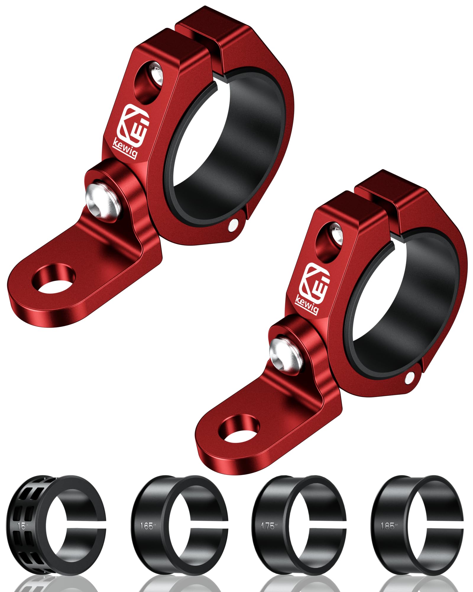 BRCOVAN 2-Pack Heavy Duty UTV Whip Light Mounts - Solid Aluminum Alloy Roll Cage Clamp for 1.5